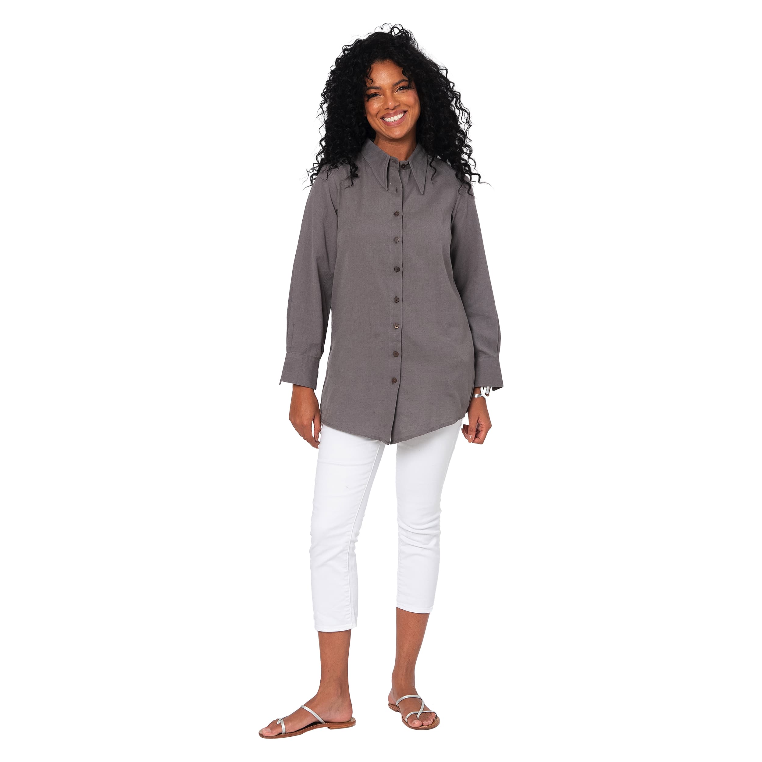 Chemise été manches longues Fahd - gris - Akoustik Online