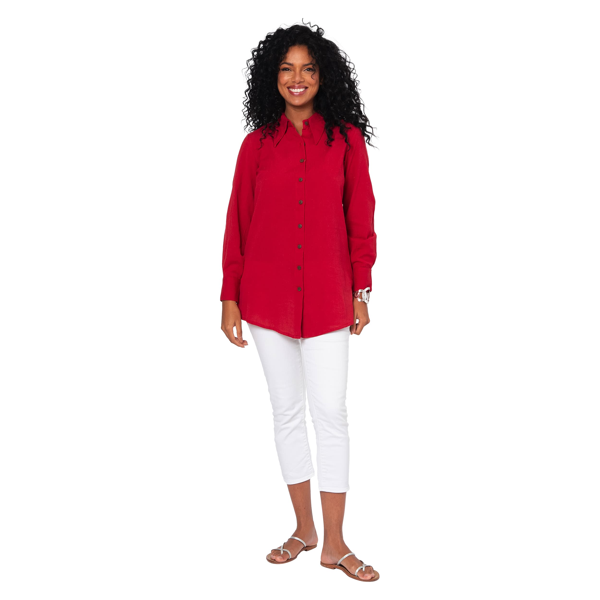 Chemise été manches longues Andromache - bordeaux - Akoustik Online