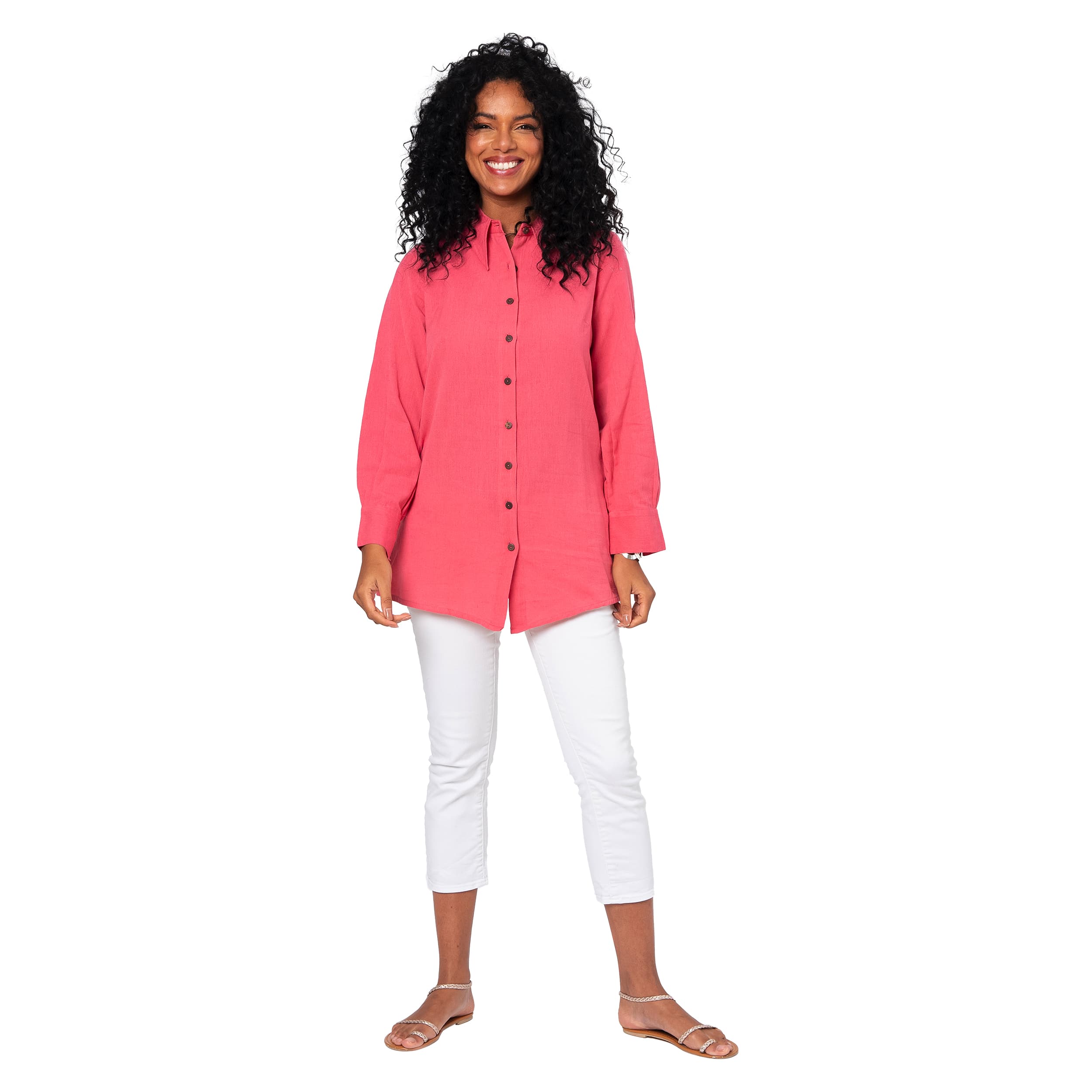 Chemise été manches longues Loki - rose - Akoustik Online