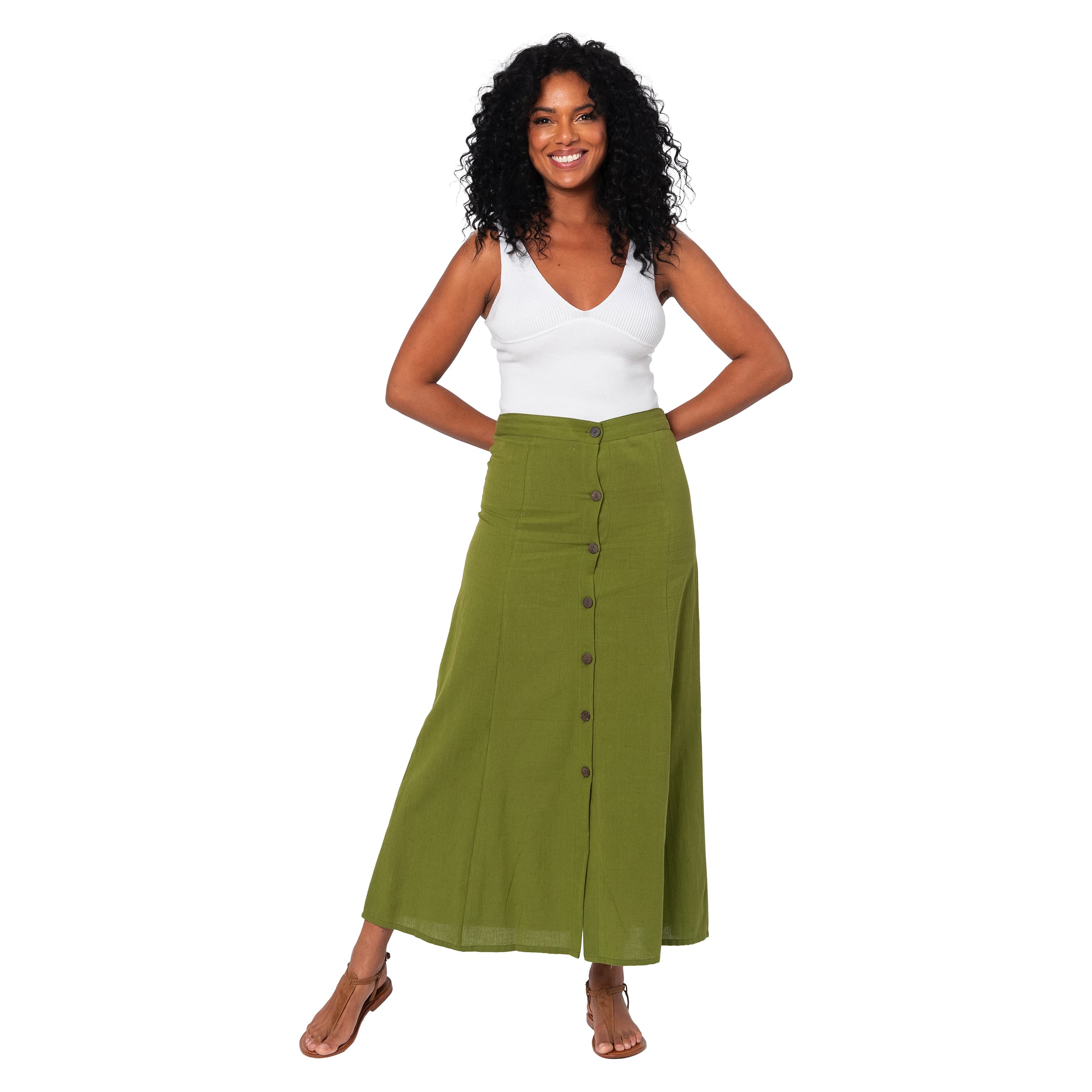 Jupe été longue Baltazar - 70% coton - 30% lin - Akoustik Online