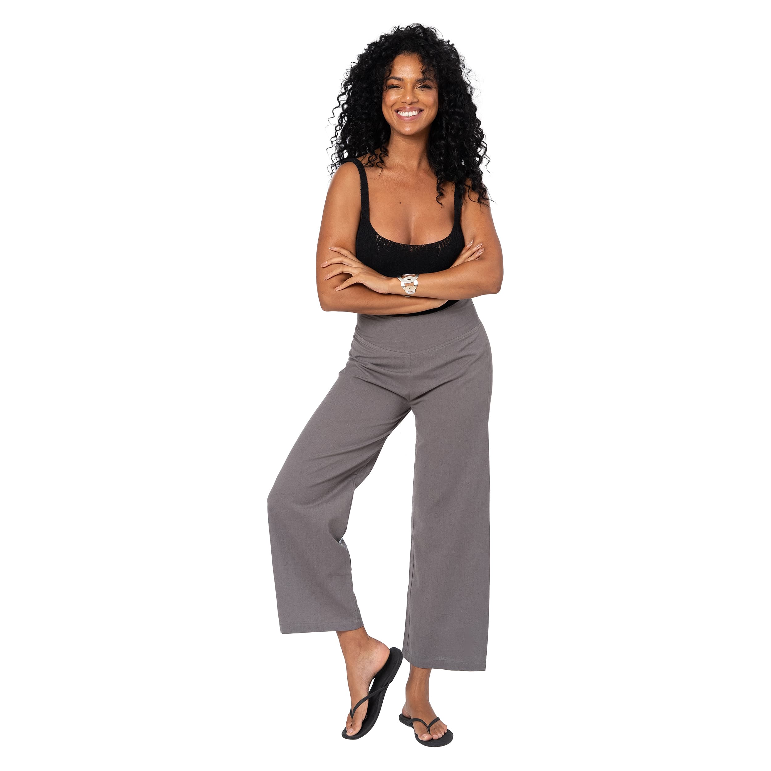 Pantalon été mi-long Alonso - 70% coton - 30% lin - Akoustik Online