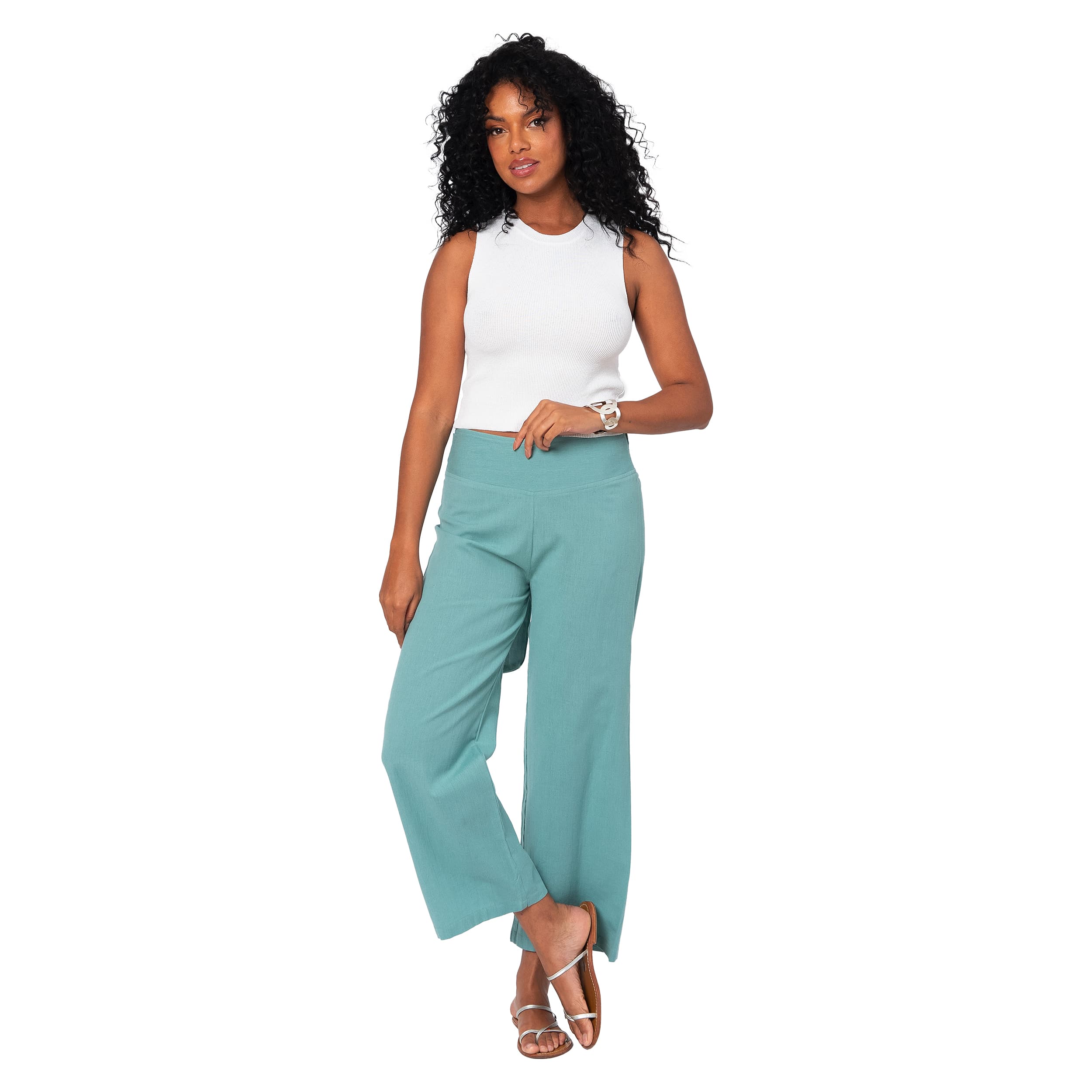 Pantalon été mi-long Kaneonuskatew - turquoise - Akoustik Online