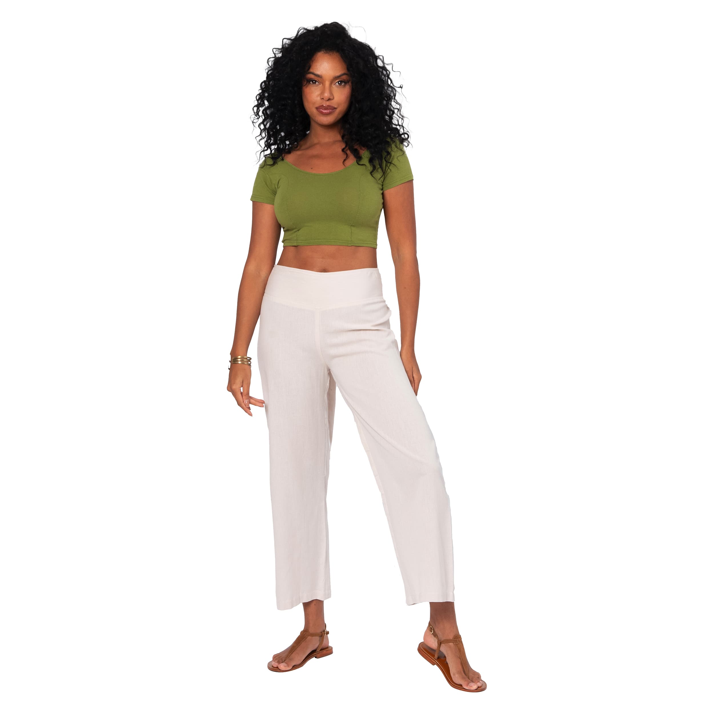 Pantalon été mi-long Mariusz - 70% coton - 30% lin - Akoustik Online
