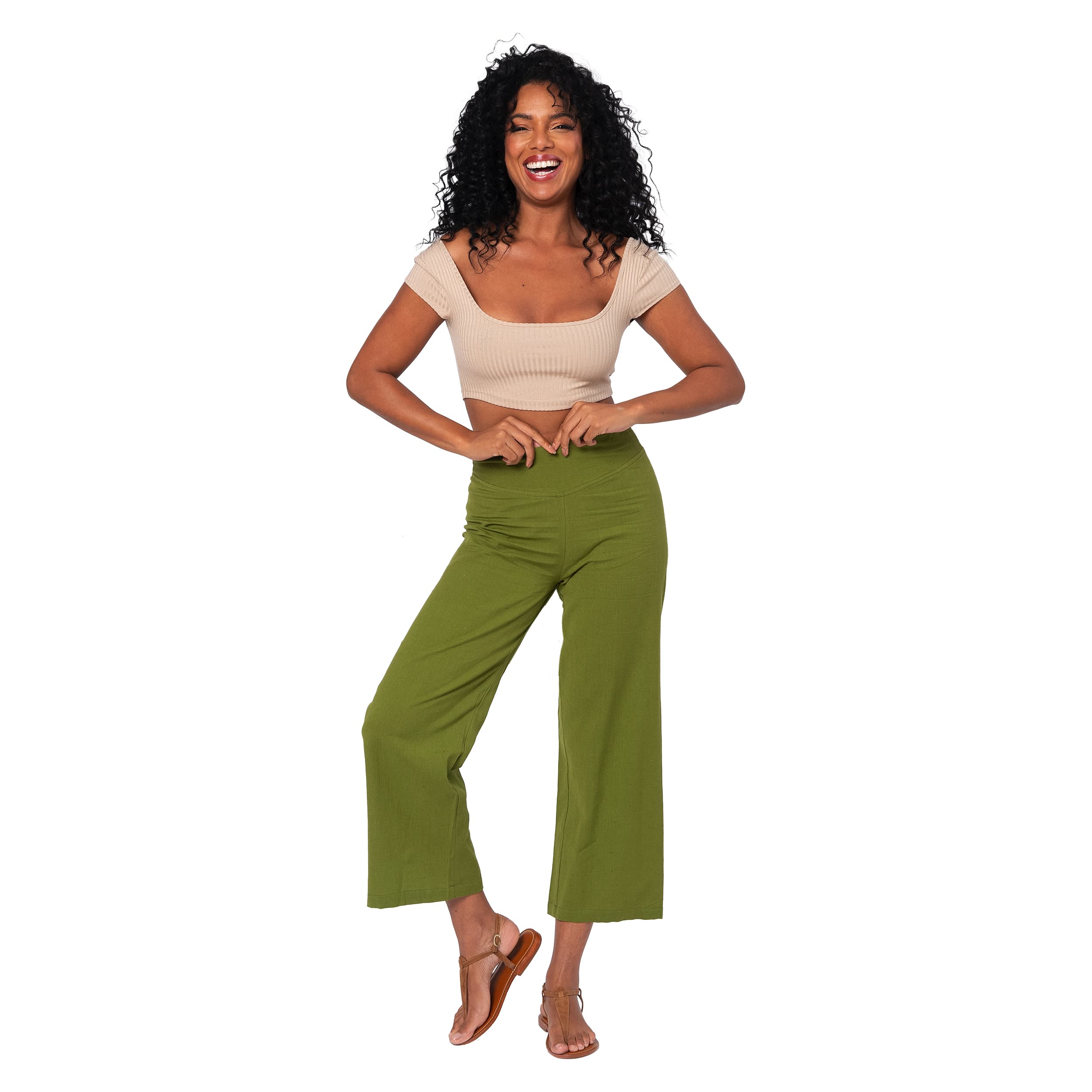 Pantalon été mi-long Husam - 70% coton - 30% lin - Akoustik Online