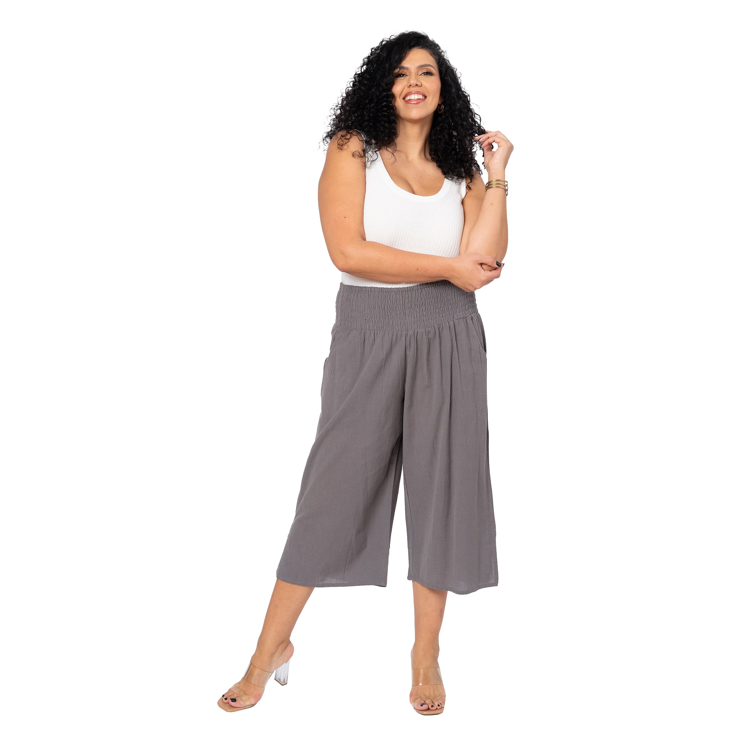 Pantalon été court Pythagoras - 70% coton - 30% lin - Akoustik Online