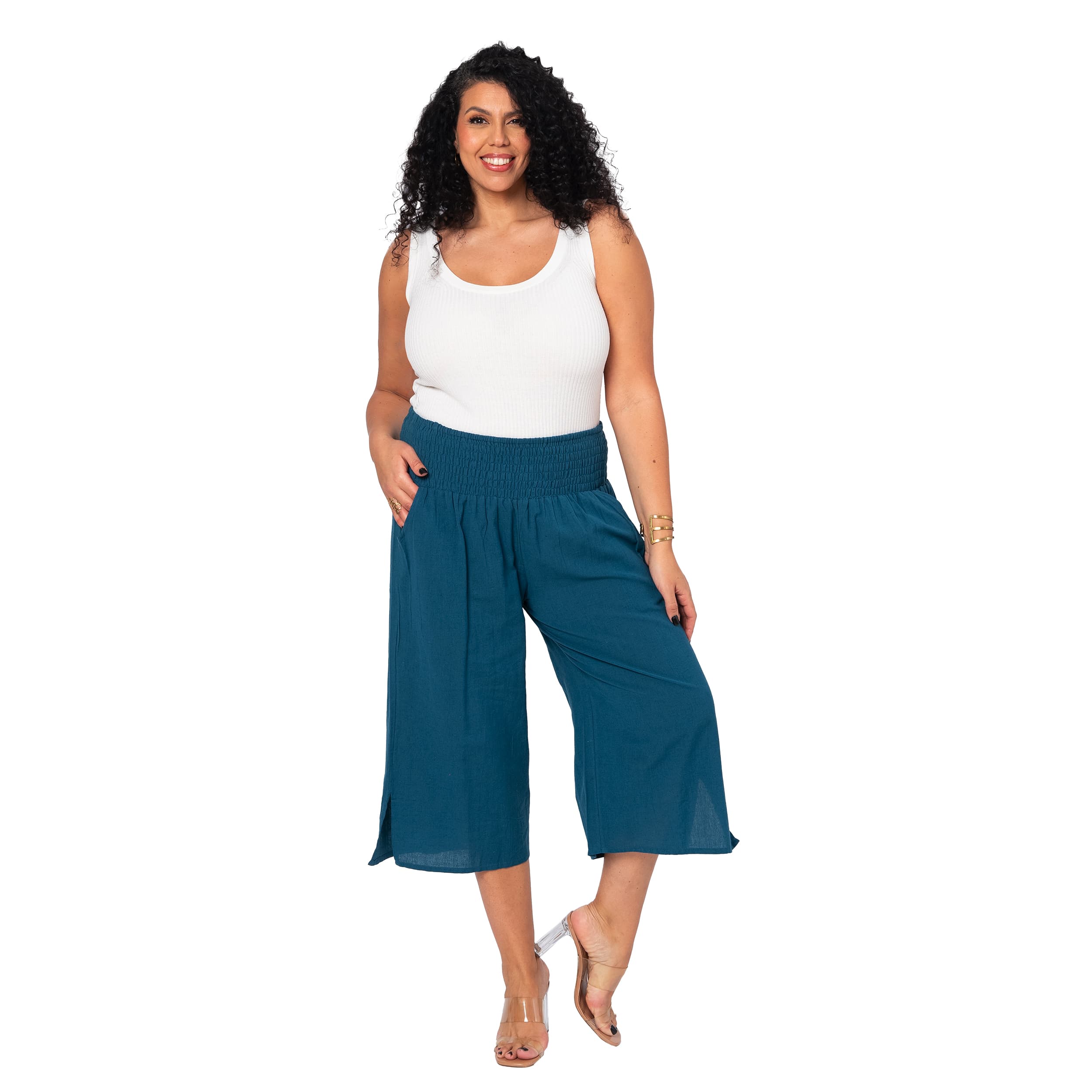 Pantalon été court Anastasius - 70% coton - 30% lin - Akoustik Online