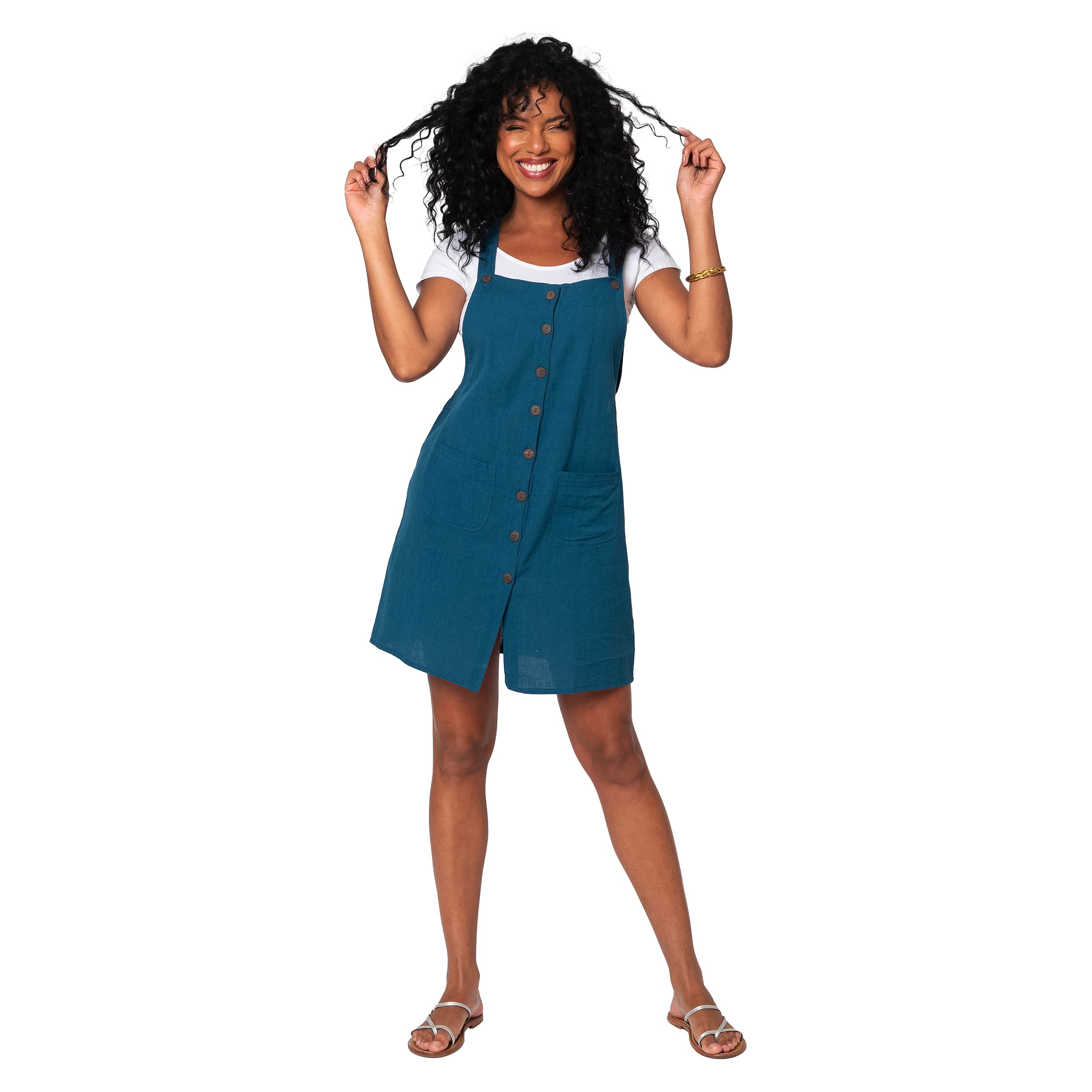 Robe été courte sans manches Reggie - petrole - Akoustik Online