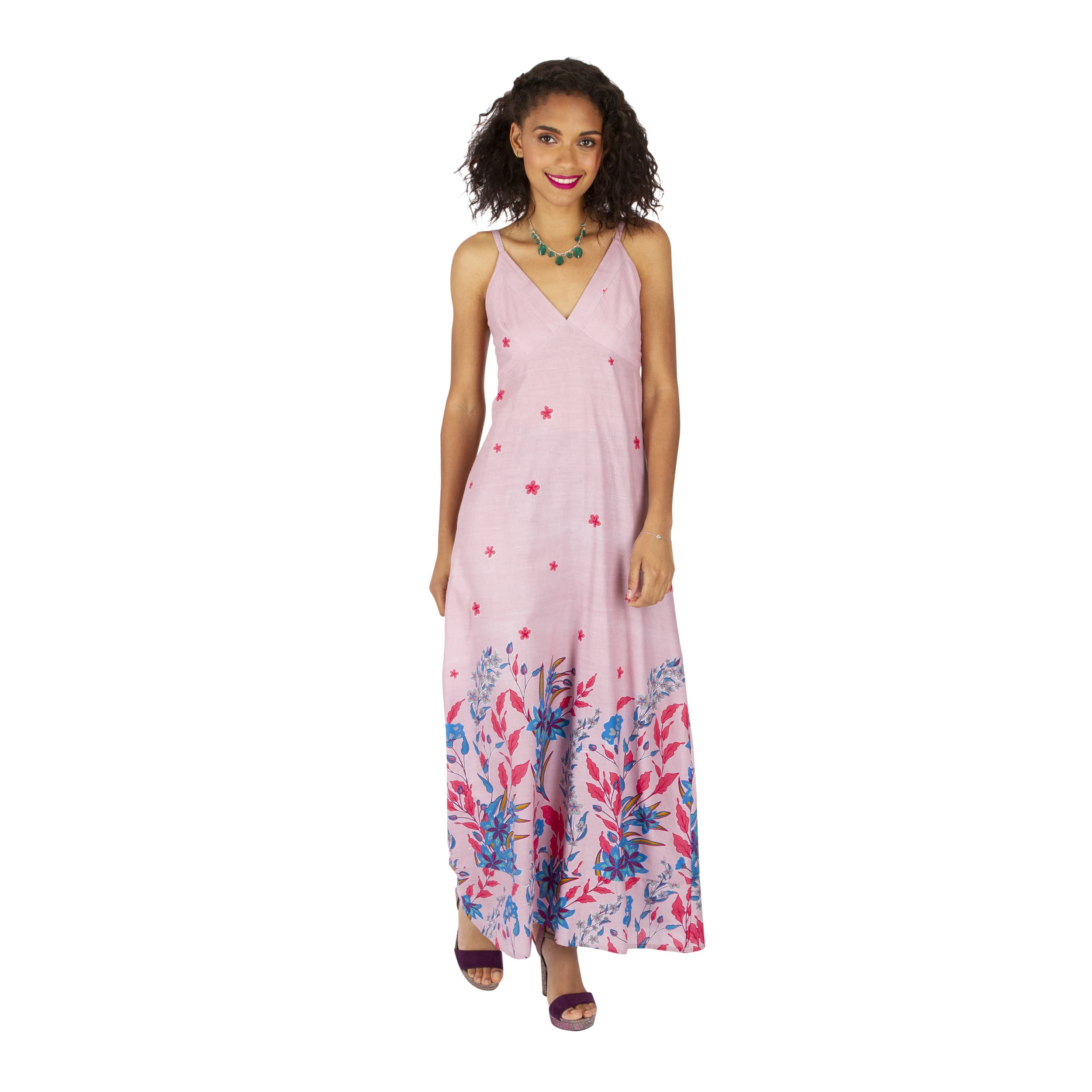 Robe été longue sans manches Omri - 100% coton - Akoustik Online