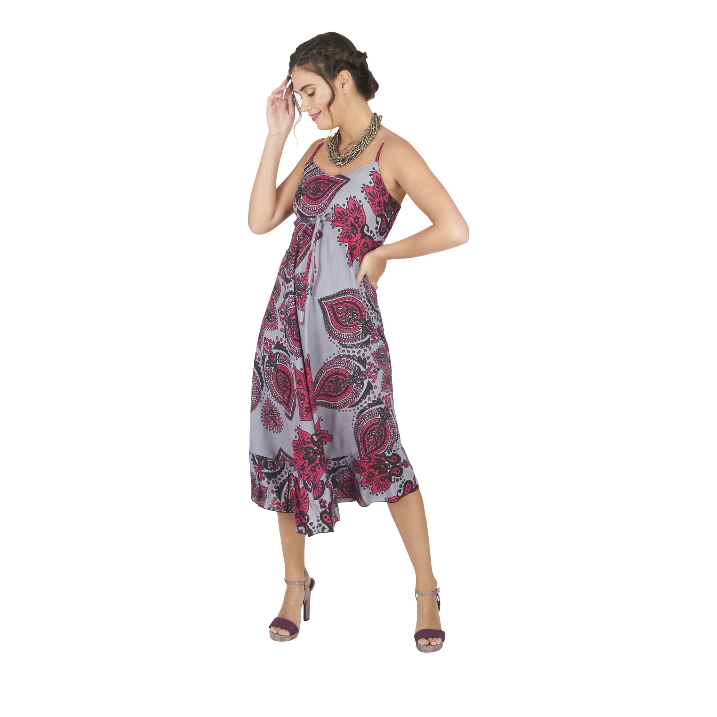 Robe été mi-longue sans manches Malyne - Akoustik Online
