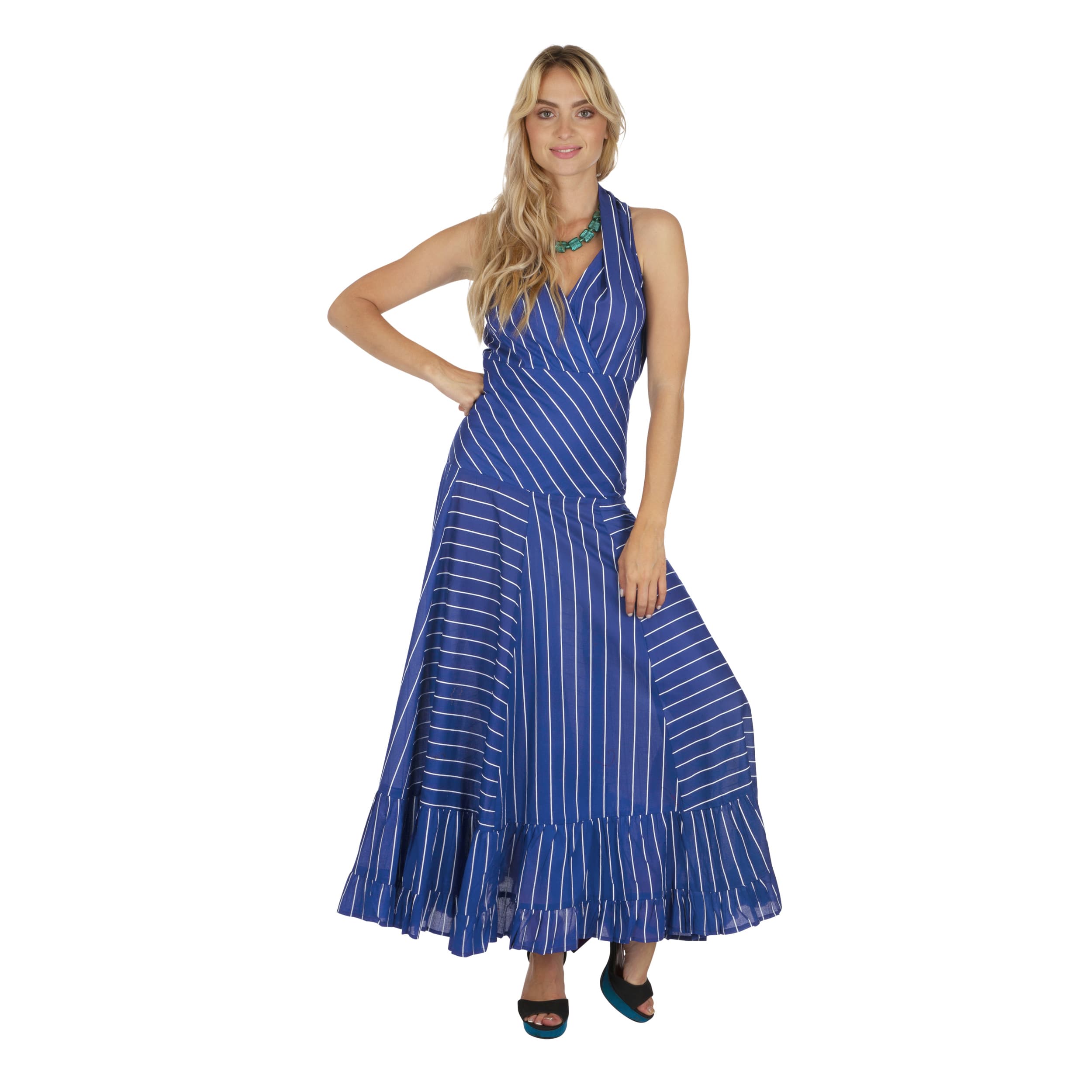 Robe été longue sans manches Ethelred - 100% coton - Akoustik Online