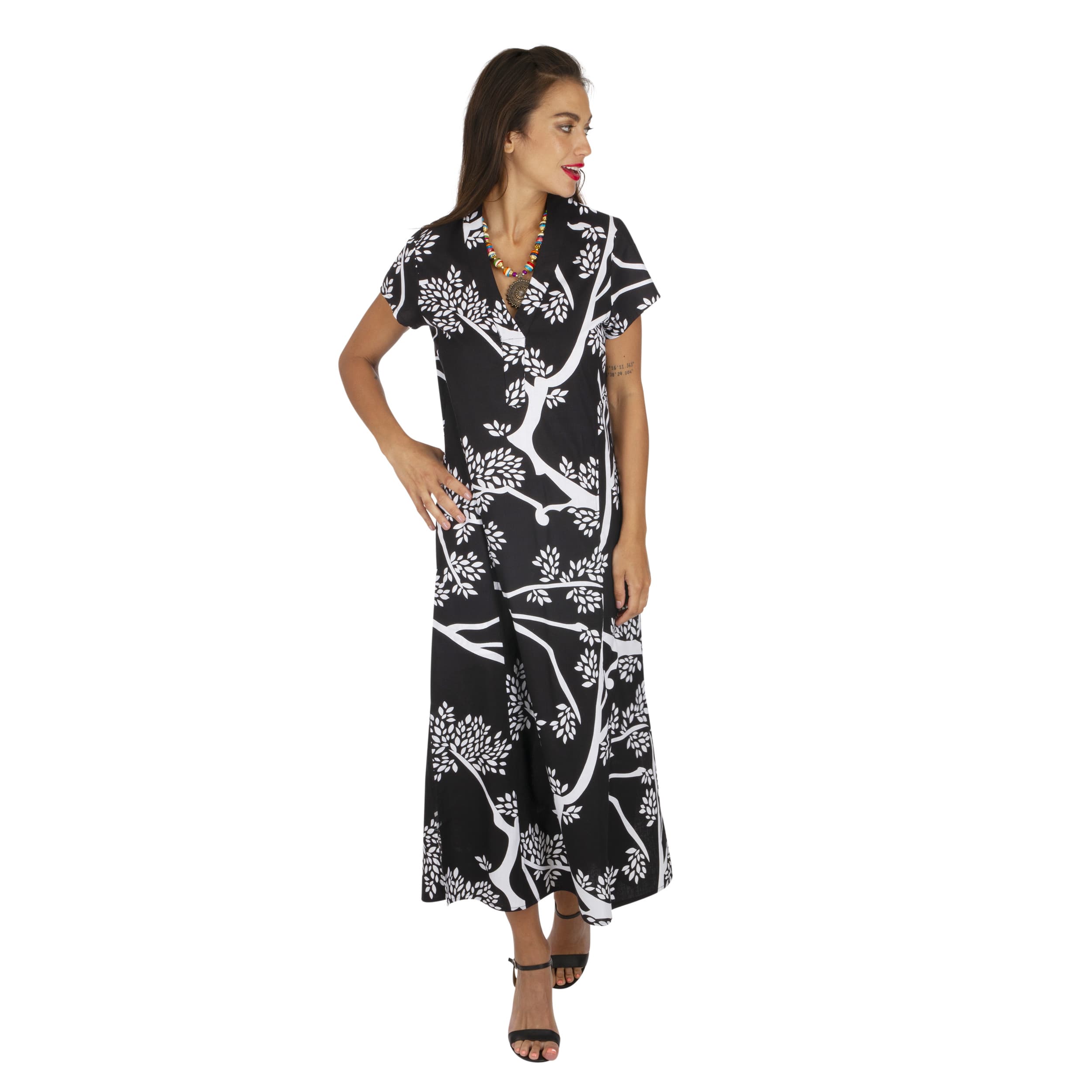 Robe été longue manches courtes Vulca - 100% coton - Akoustik Online