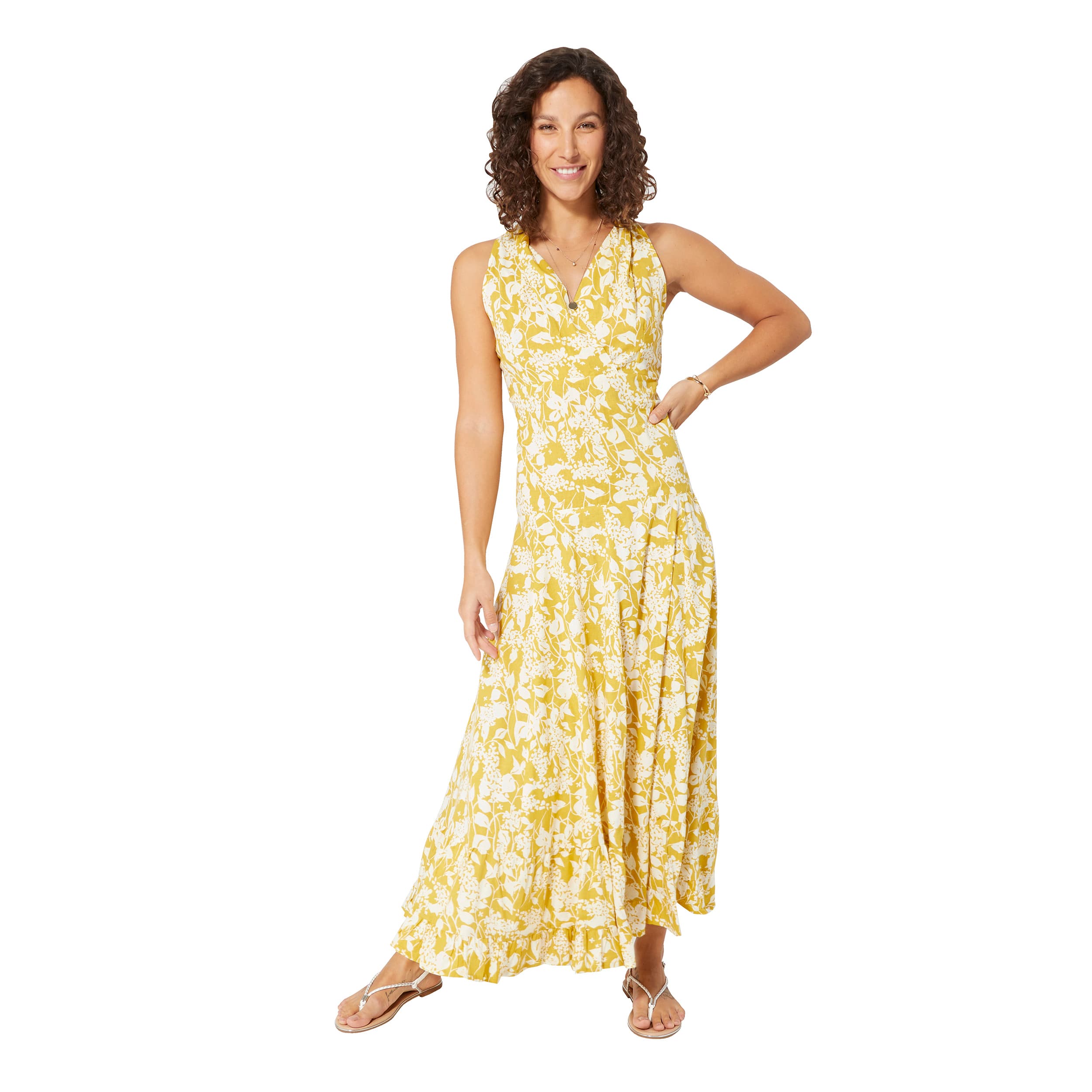 Robe été longue sans manches Meliora - 100% coton - Akoustik Online