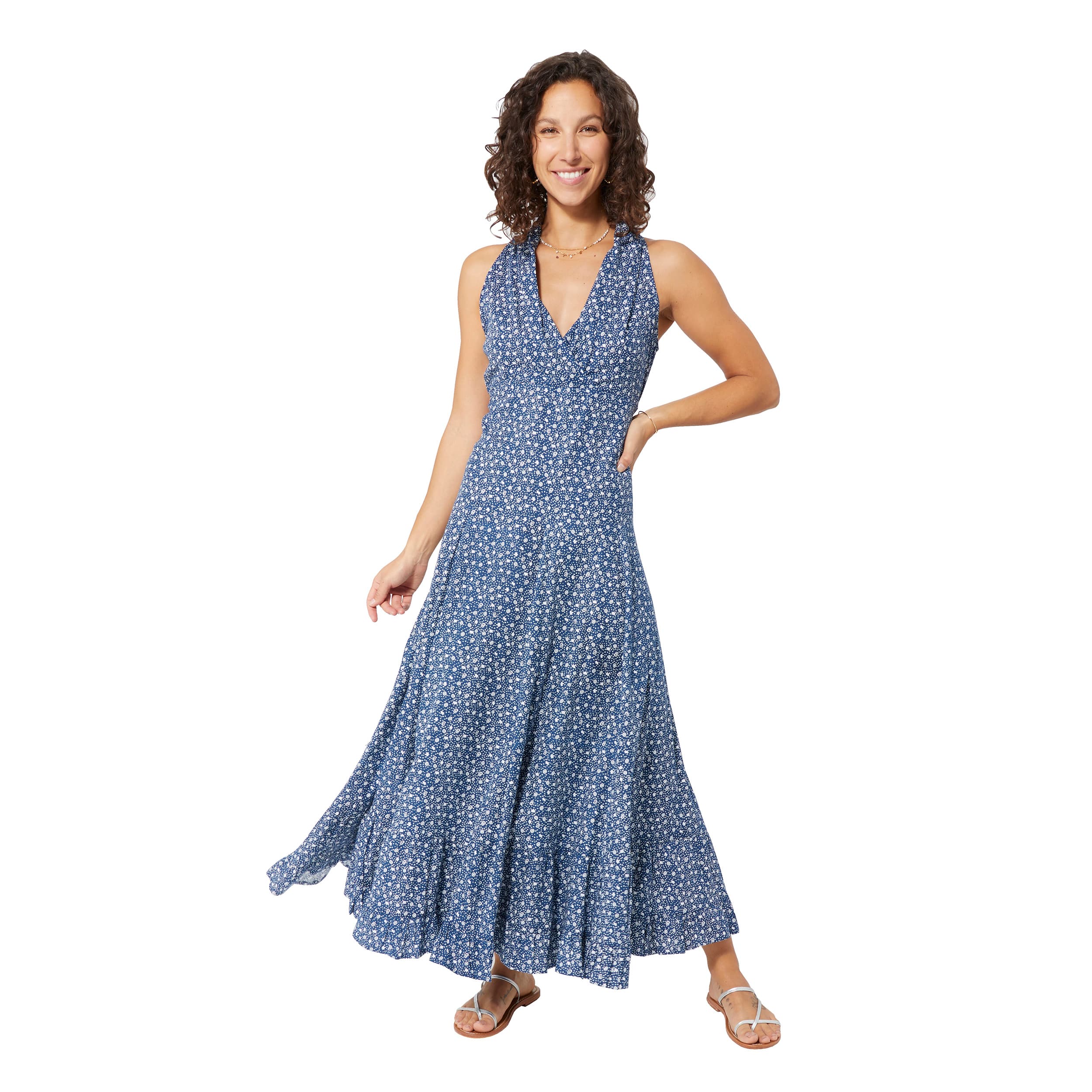 Robe été longue sans manches Albrecht - 100% coton - Akoustik Online