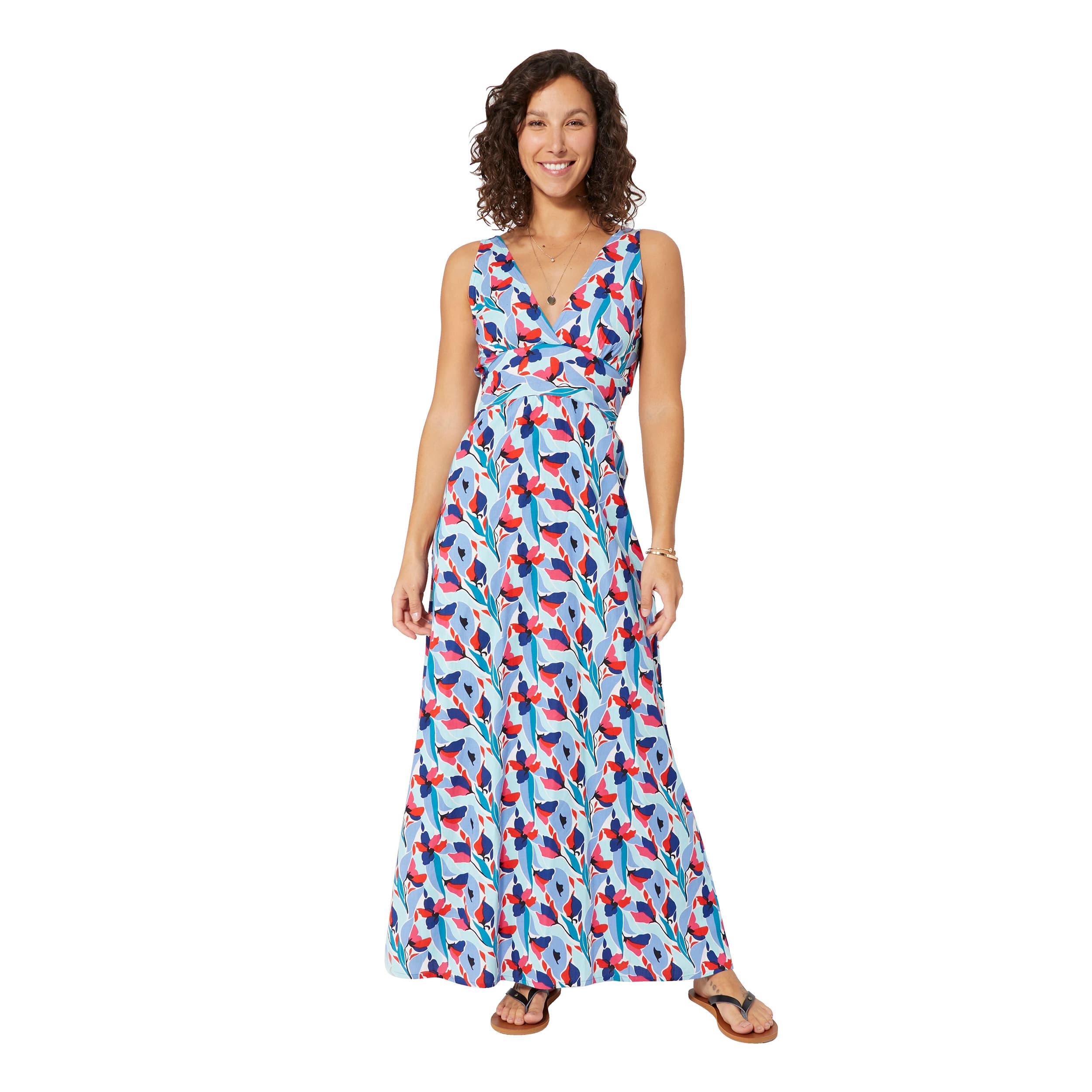 Robe été longue sans manches Aldo - 100% coton - Akoustik Online