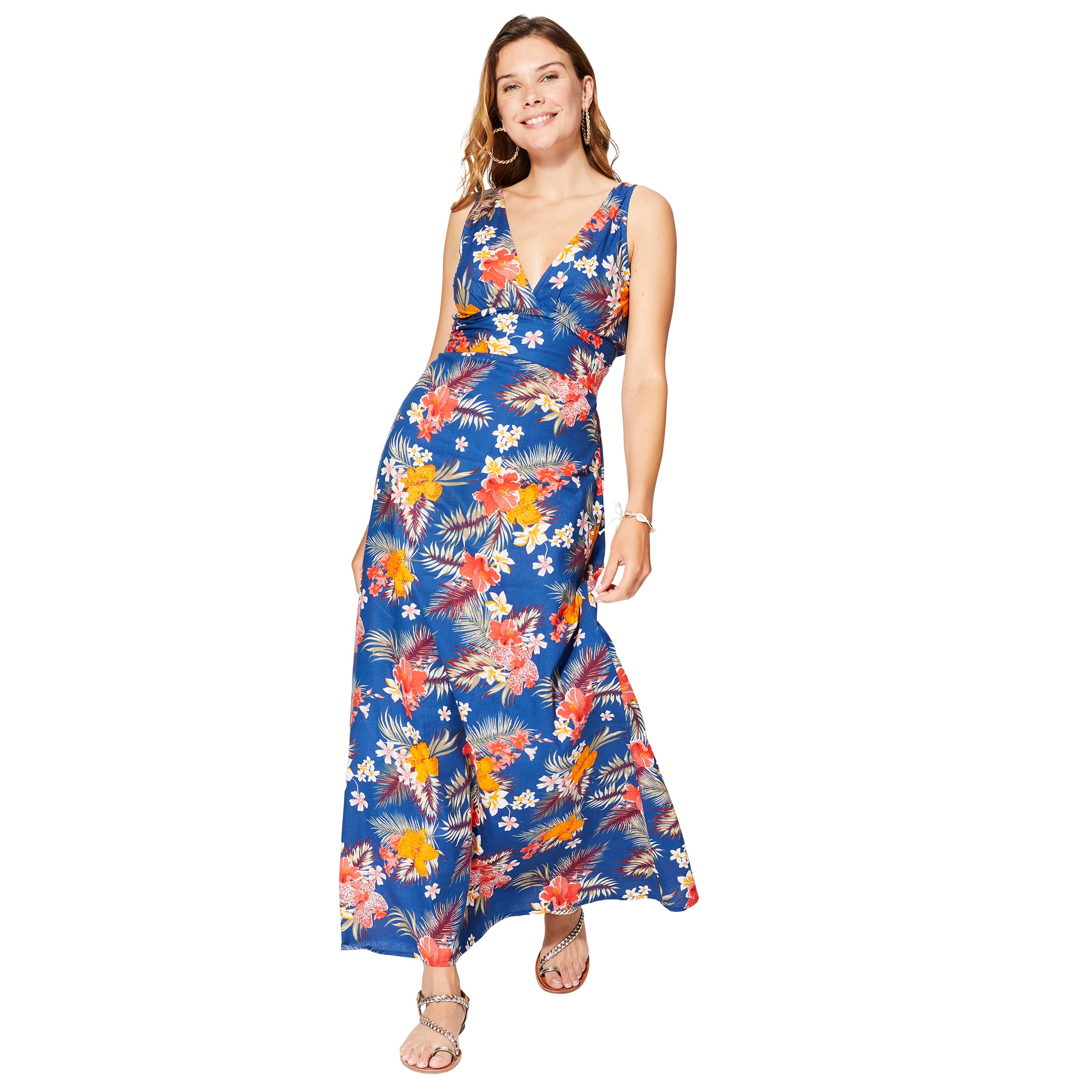Robe été longue sans manches Soner - 100% coton - Akoustik Online