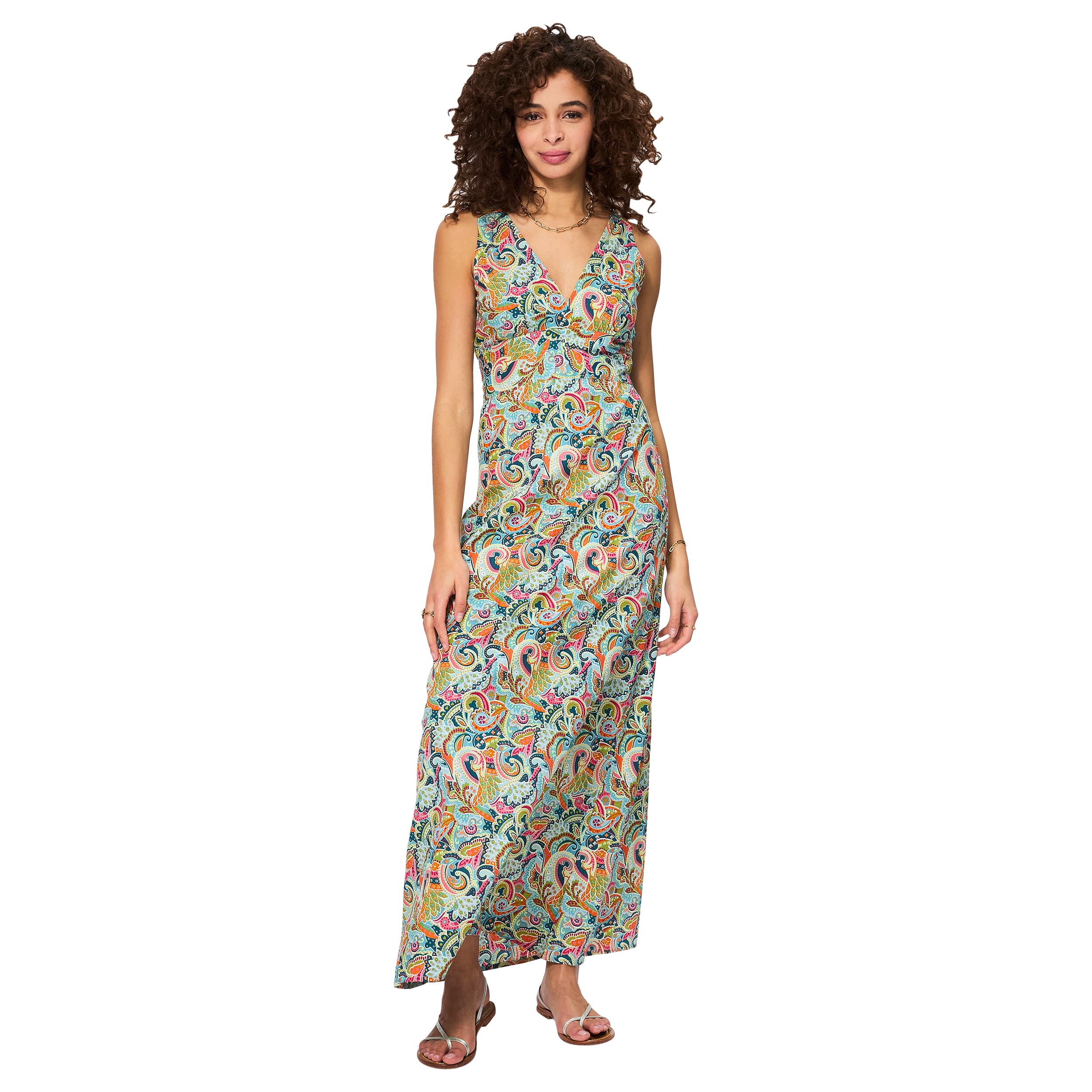 Robe été longue sans manches Mikolaj - 100% coton - Akoustik Online
