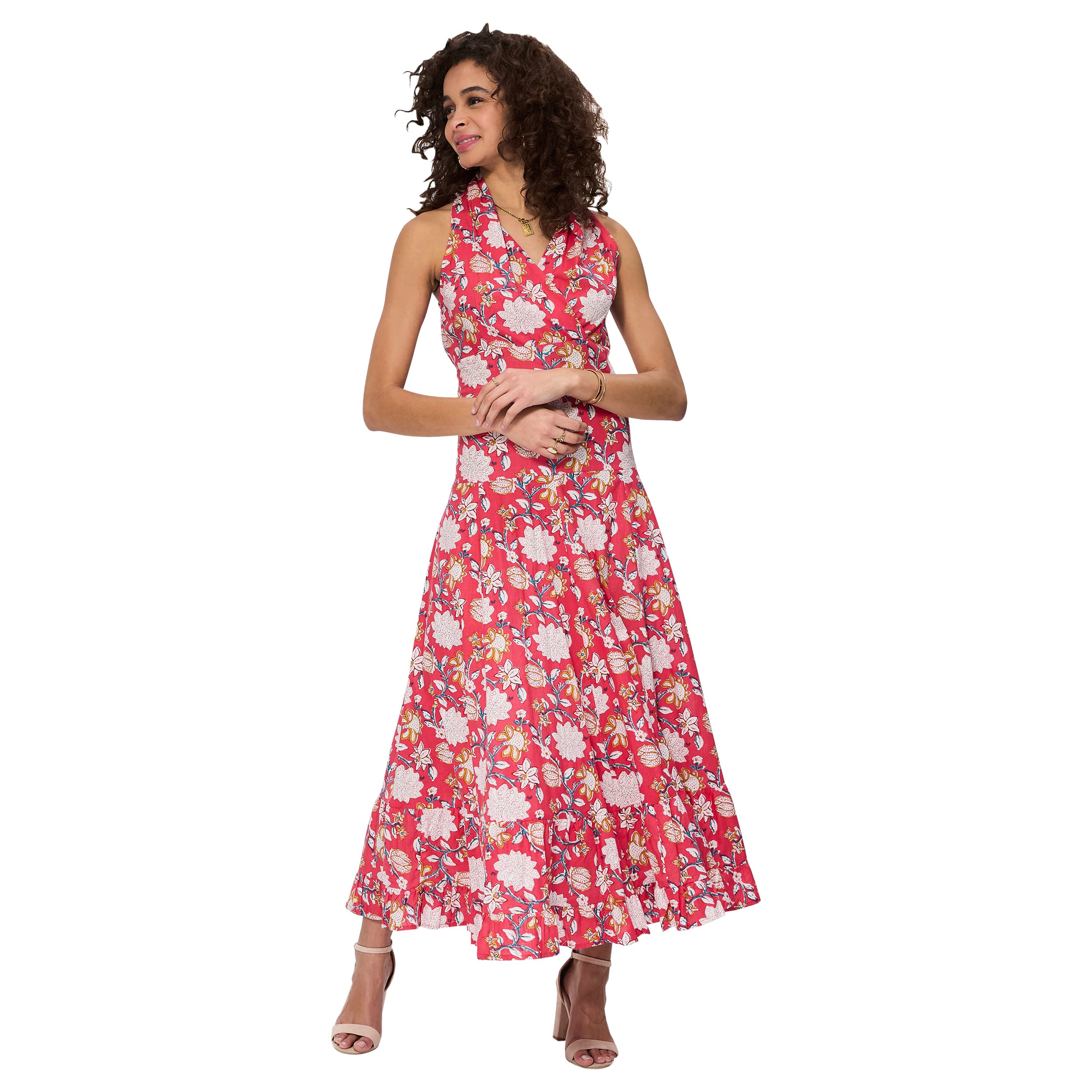 Robe été longue sans manches Lester - 100% coton - Akoustik Online