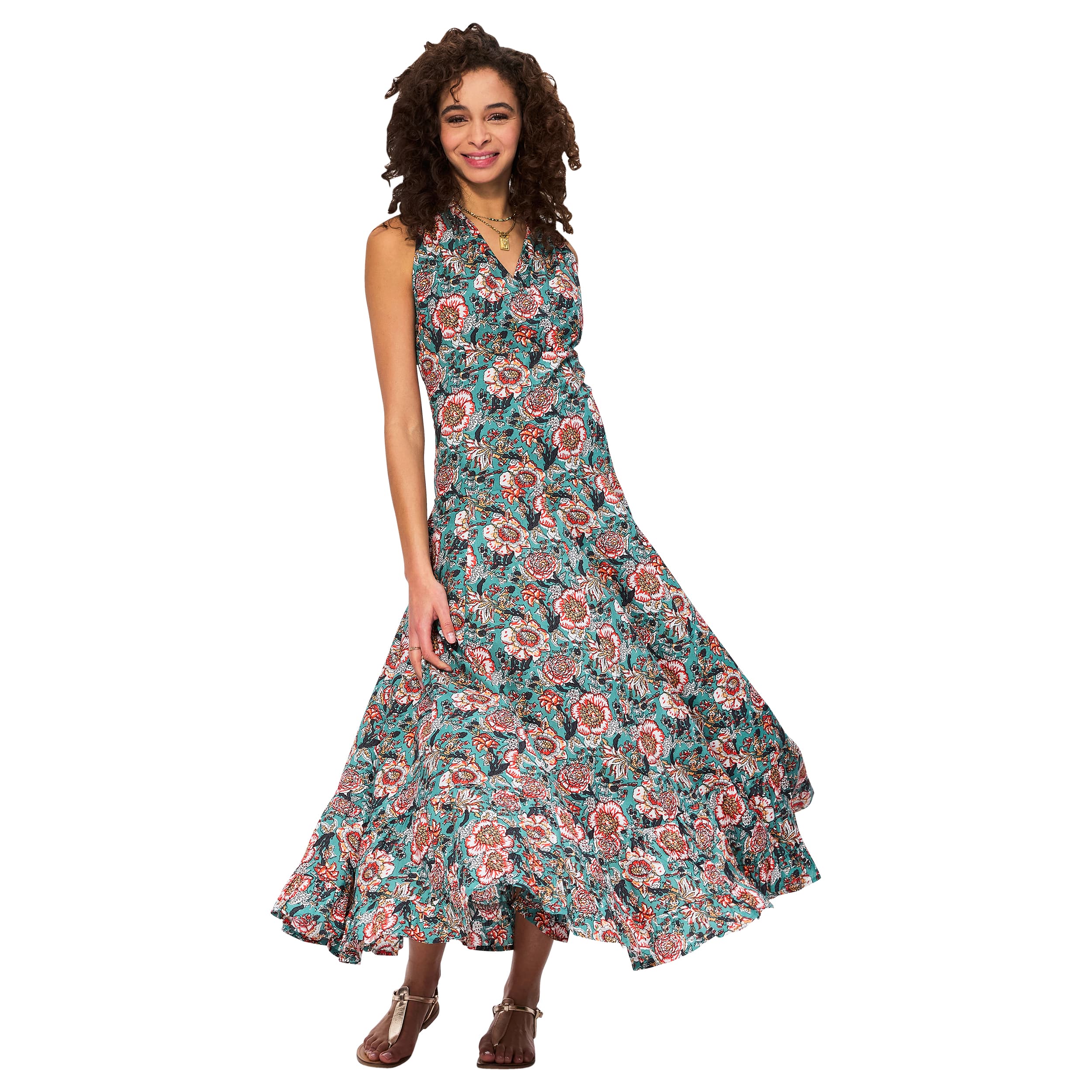 Robe été longue sans manches Desi - 100% coton - Akoustik Online