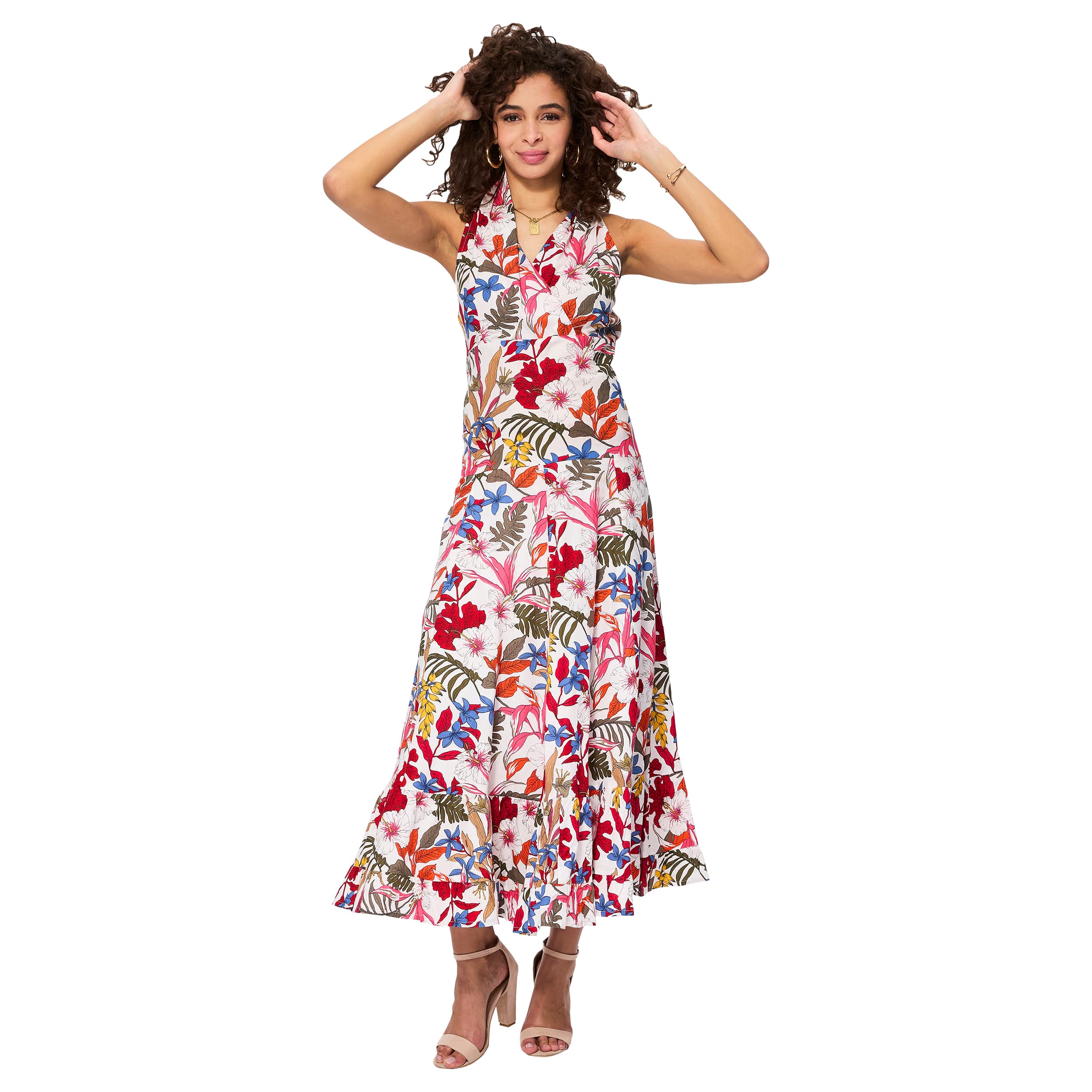 Robe été longue sans manches Síomha - 100% coton - Akoustik Online