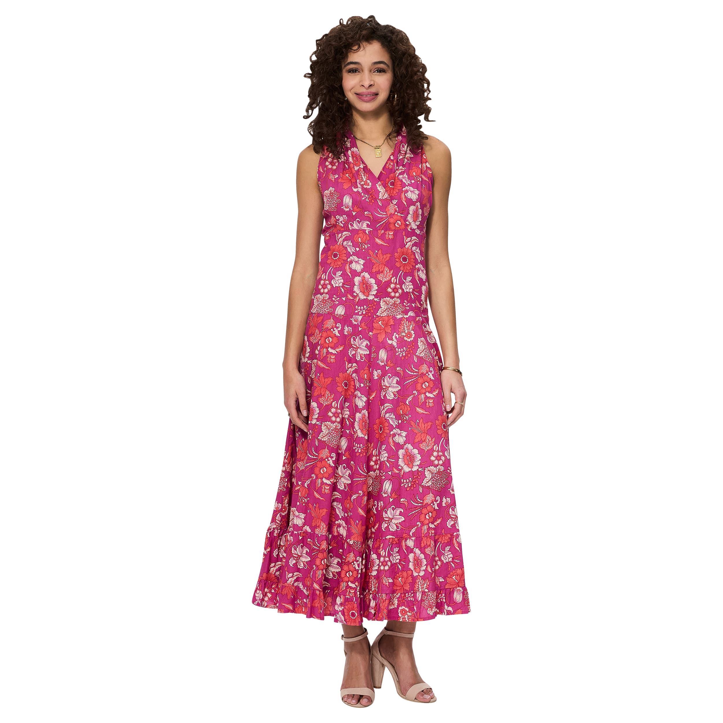 Robe été longue sans manches Shulamith - 100% coton - Akoustik Online