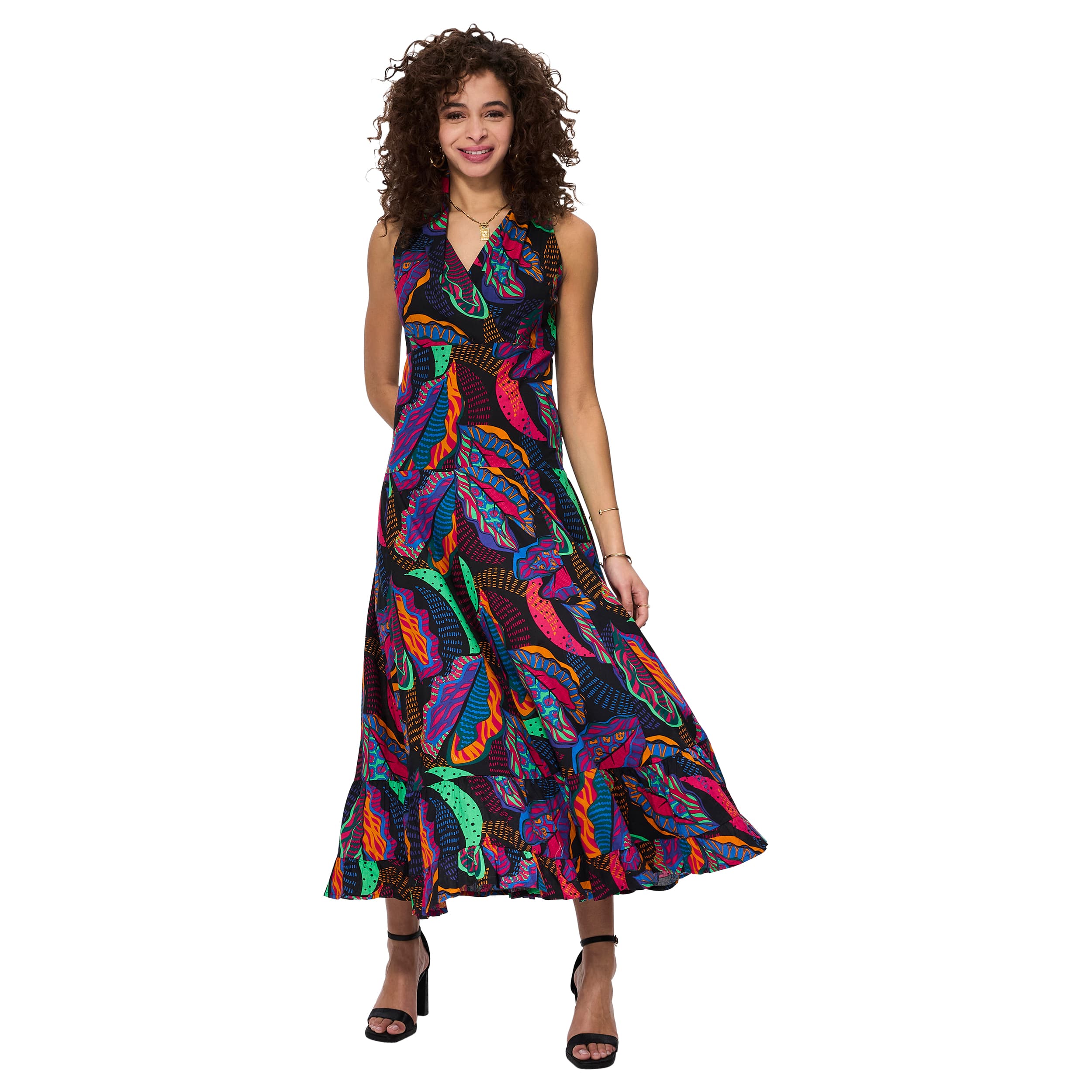 Robe été longue sans manches Eladio - 100% coton - Akoustik Online