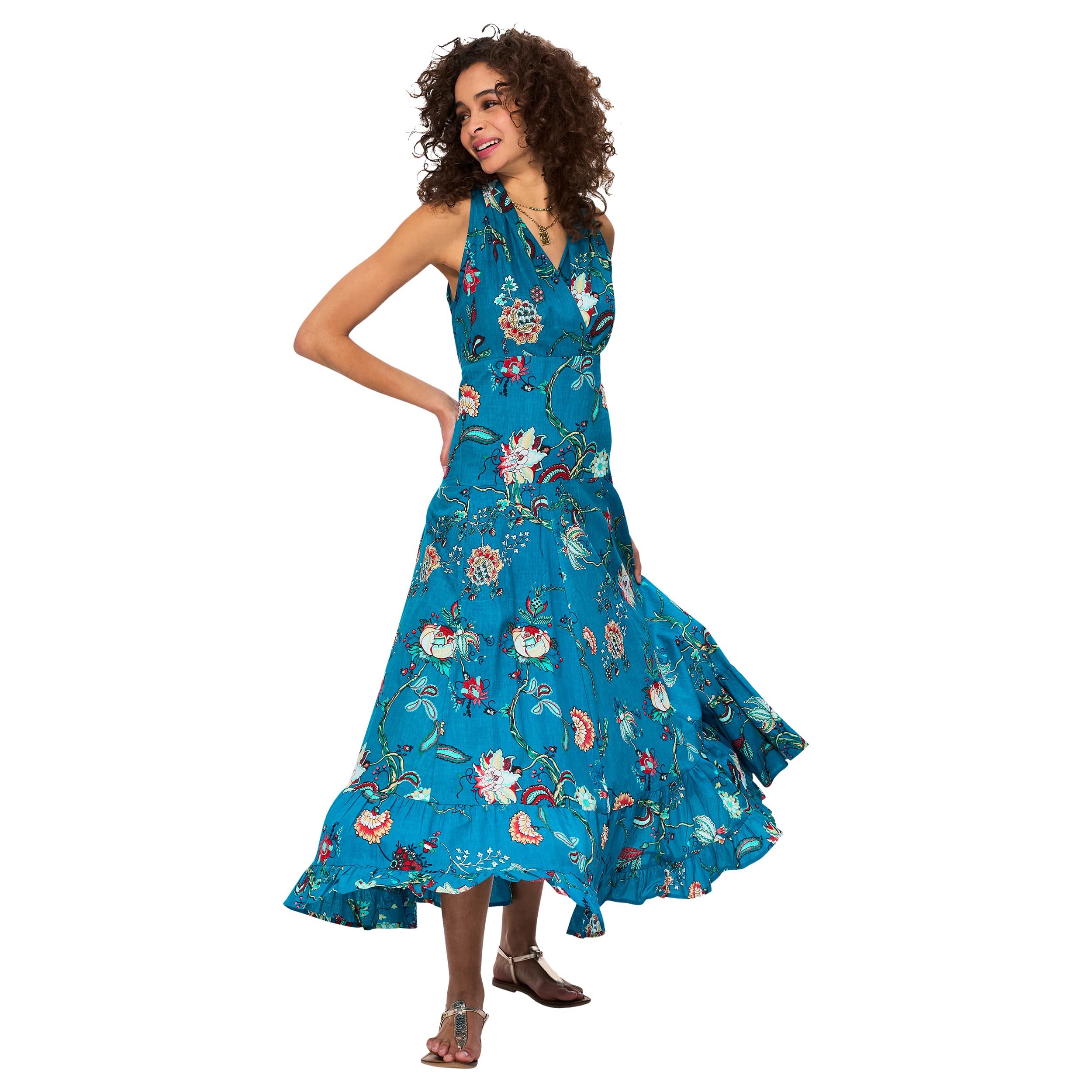 Robe été longue sans manches Eugênia - 100% coton - Akoustik Online