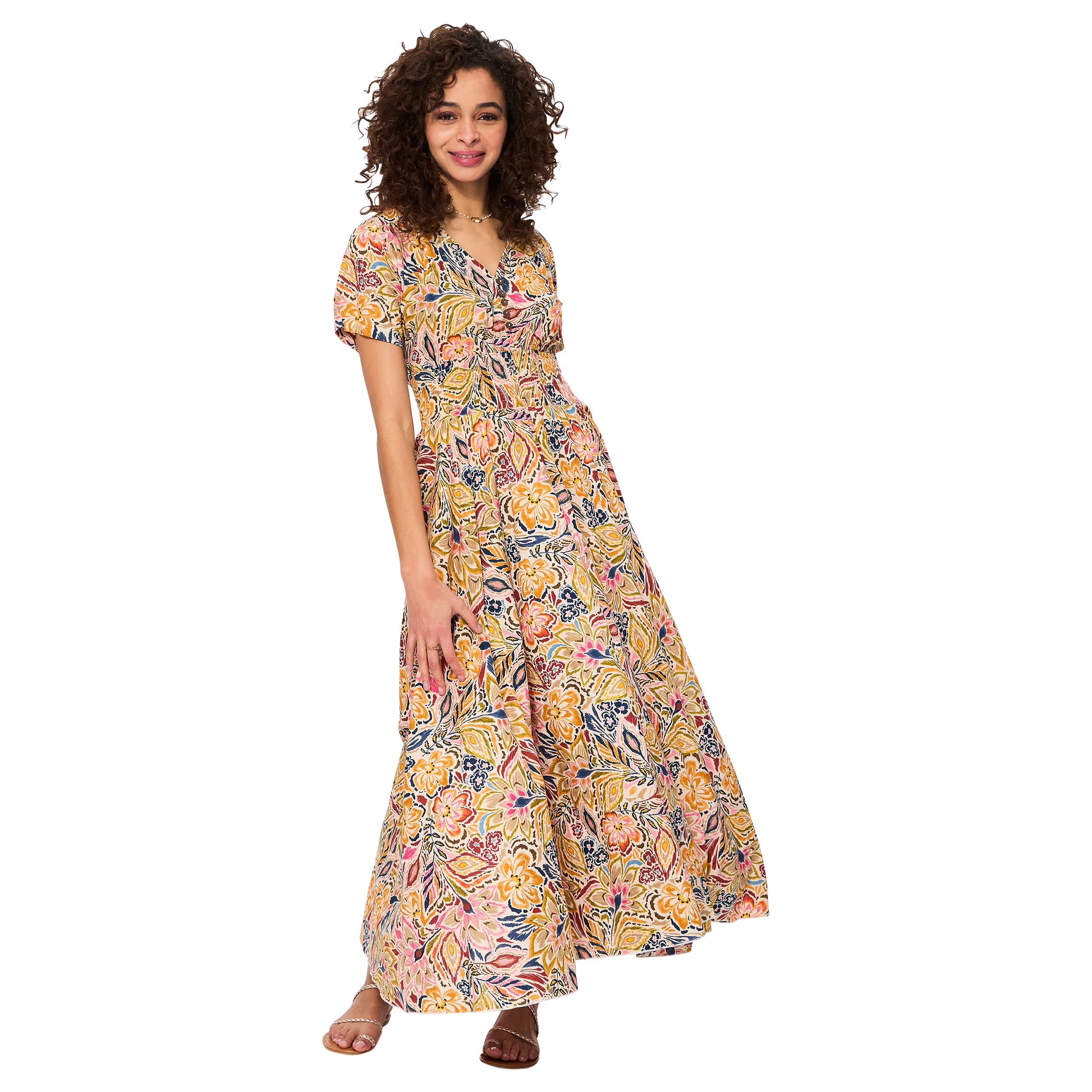 Robe été longue manches courtes Myf - 100% coton - Akoustik Online