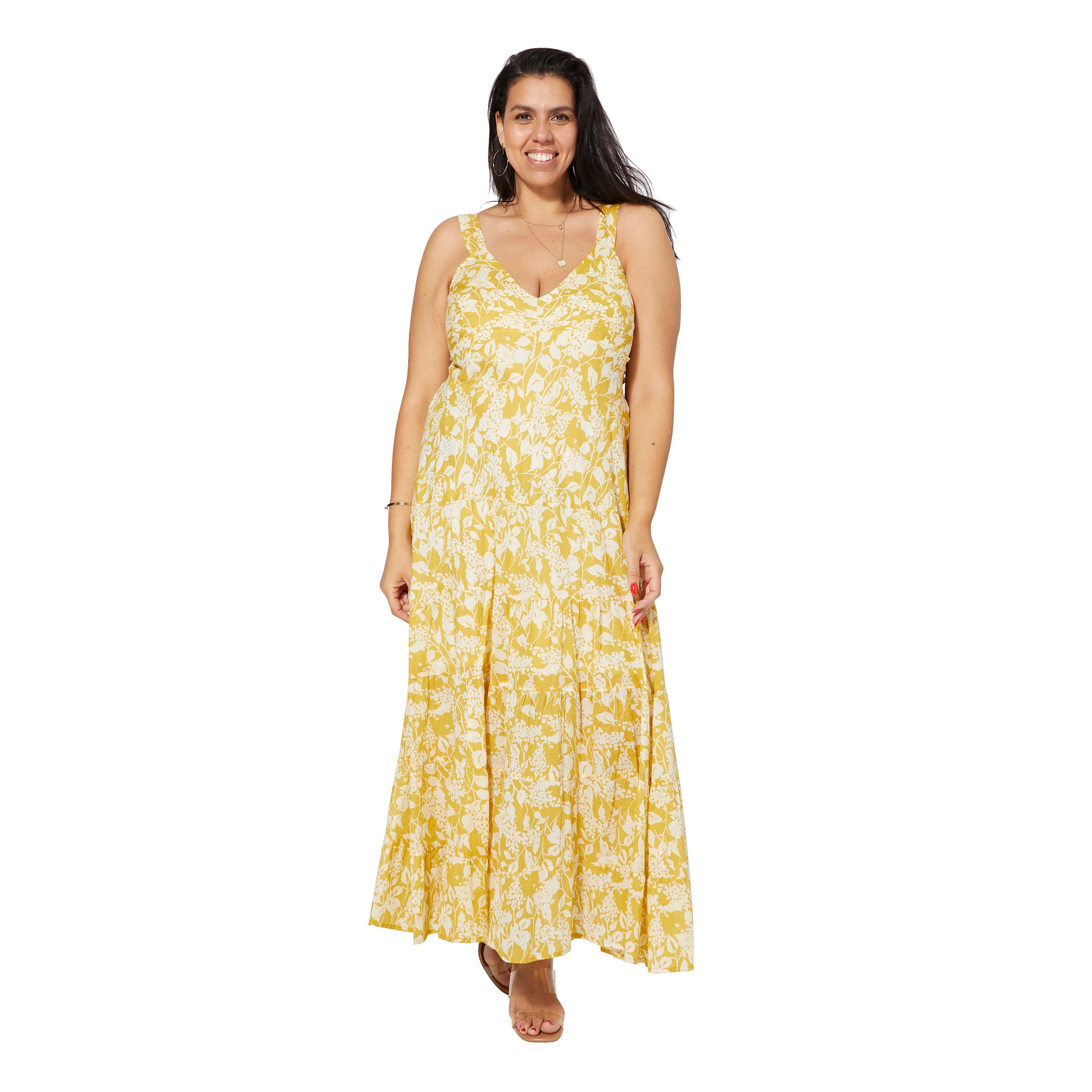 Robe été longue sans manches Madge - 100% coton - Akoustik Online