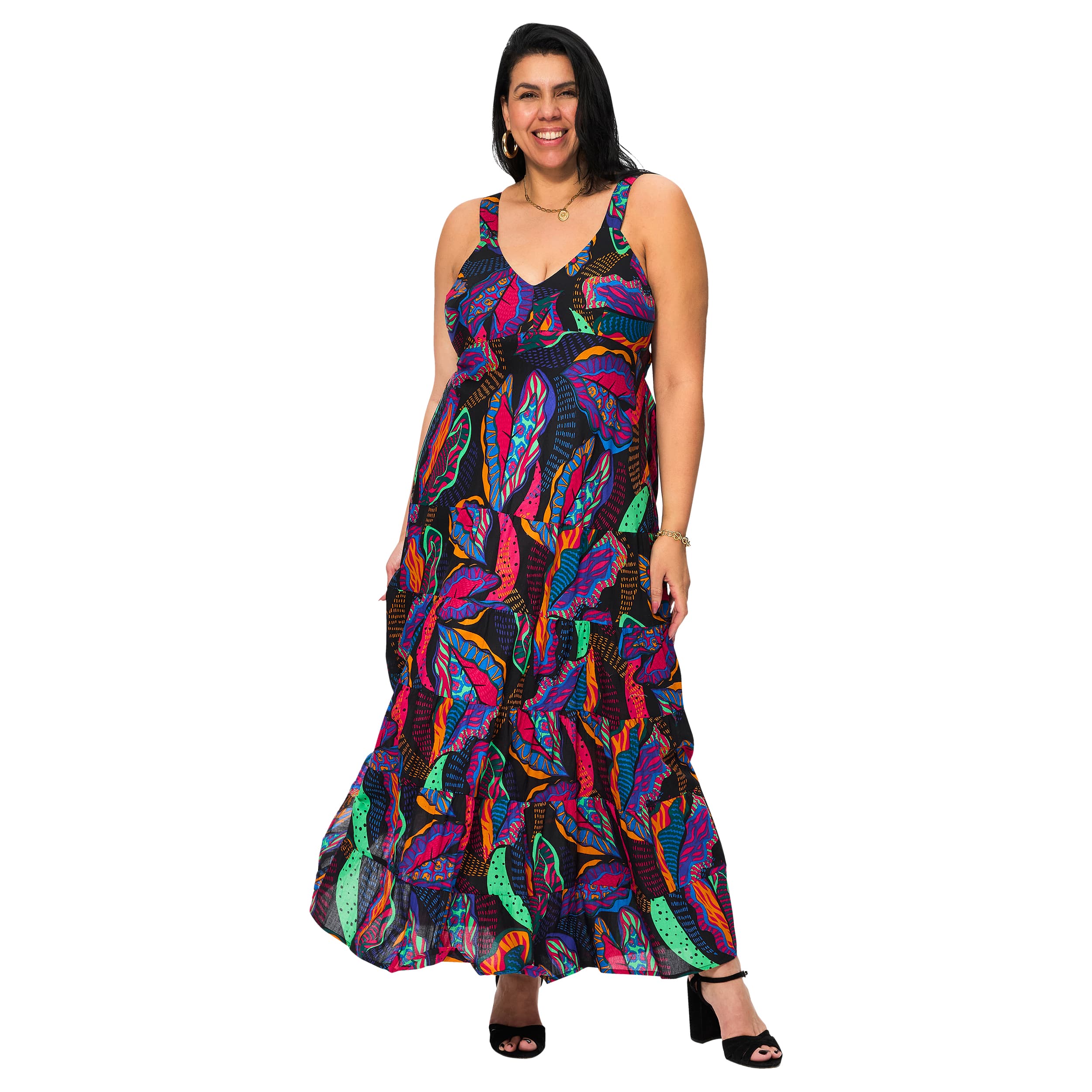 Robe été longue sans manches Ivory - Akoustik Online