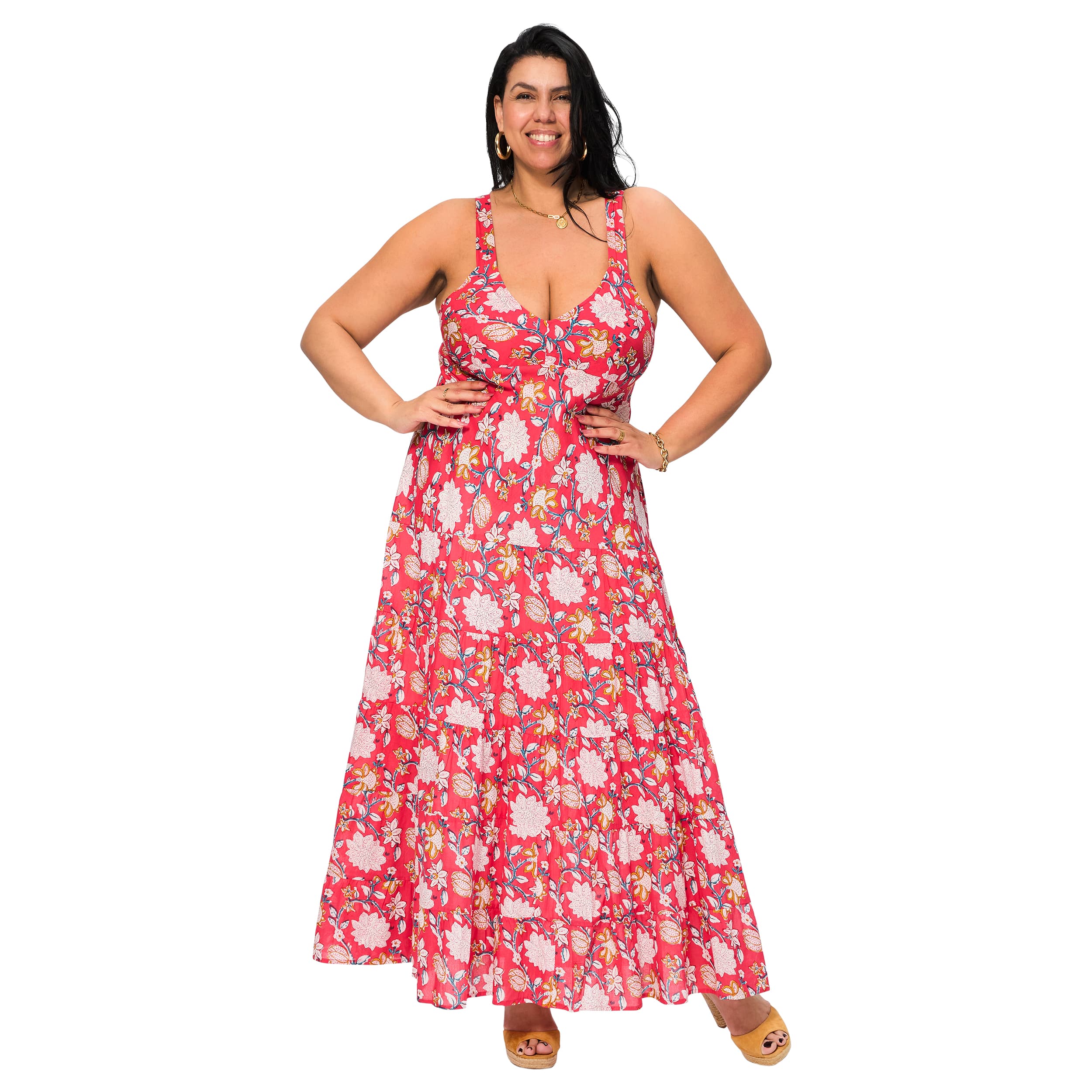 Robe été longue sans manches Lakisha - Akoustik Online