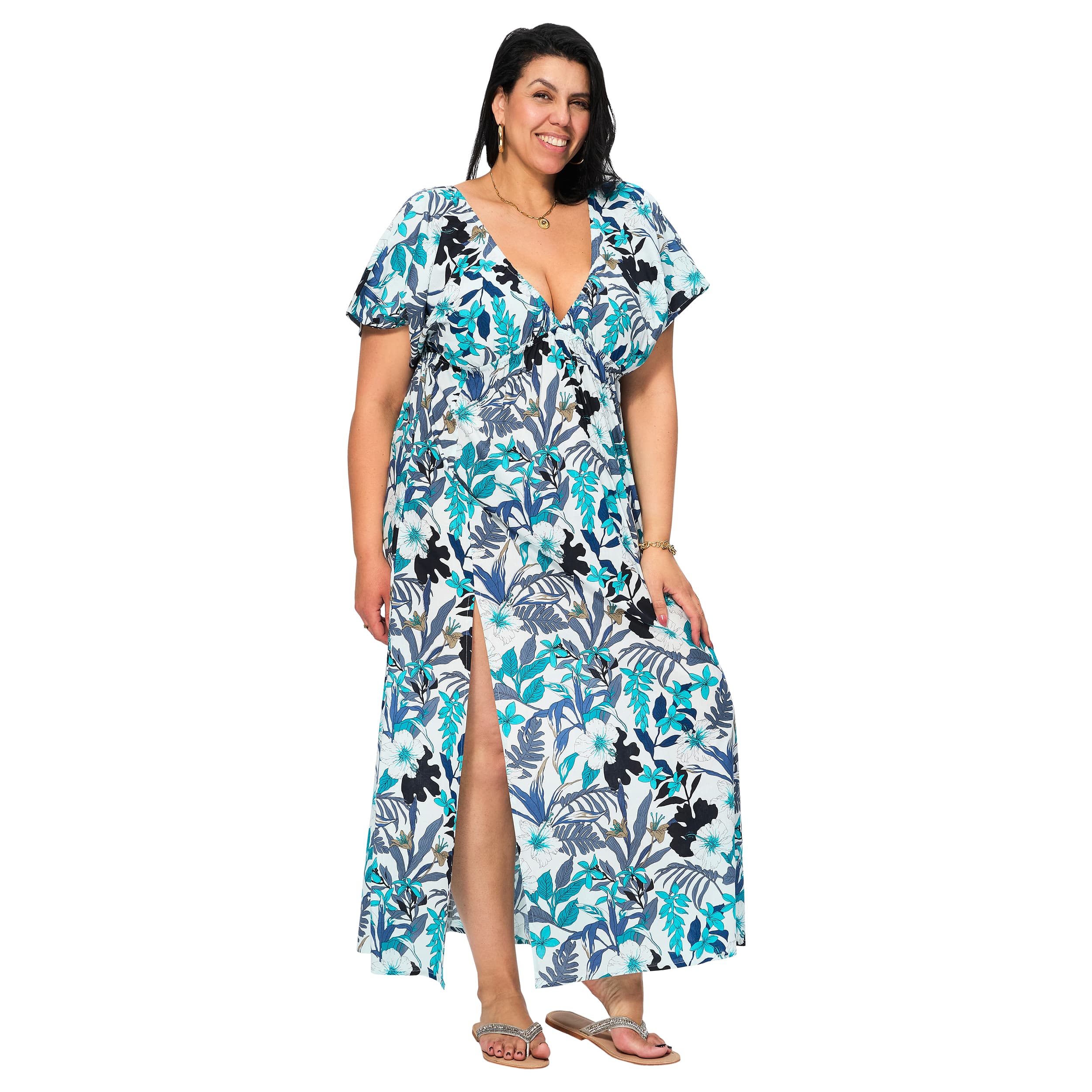 Robe été longue manches courtes Pàdraig - 100% coton - Akoustik Online