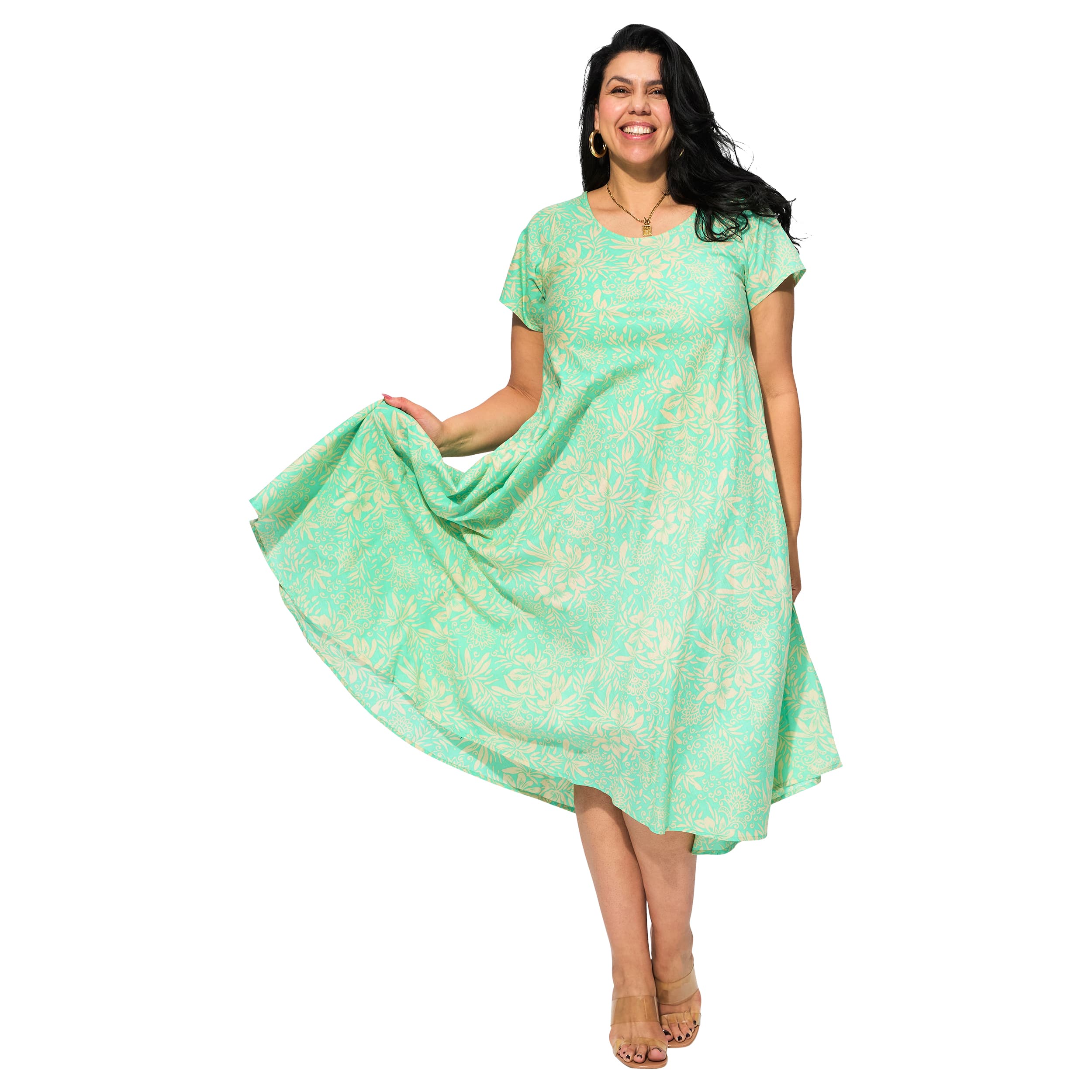 Robe été mi-longue manches courtes Glykeria - Akoustik Online