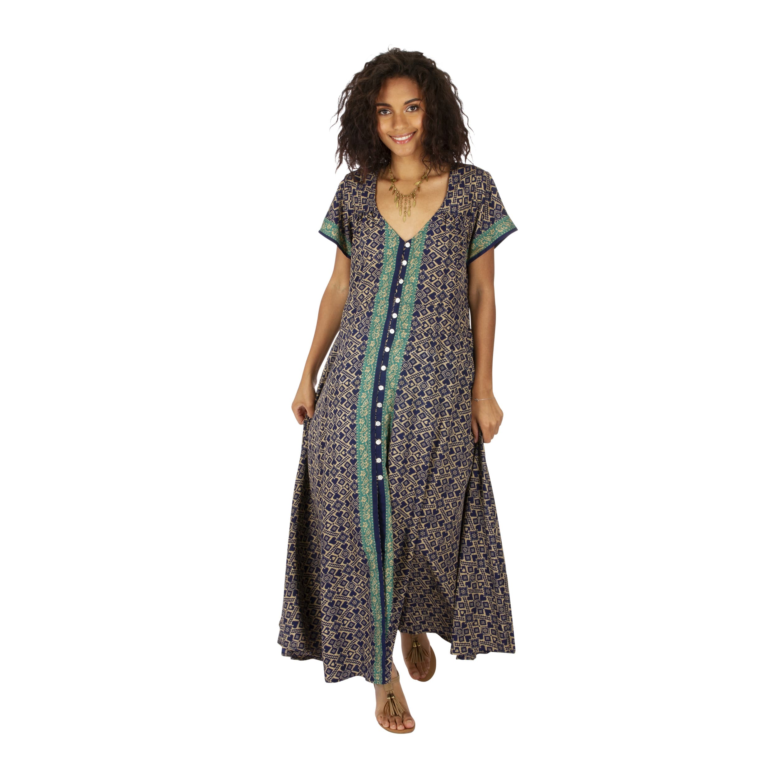 Robe été longue manches courtes Jaywant - Akoustik Online