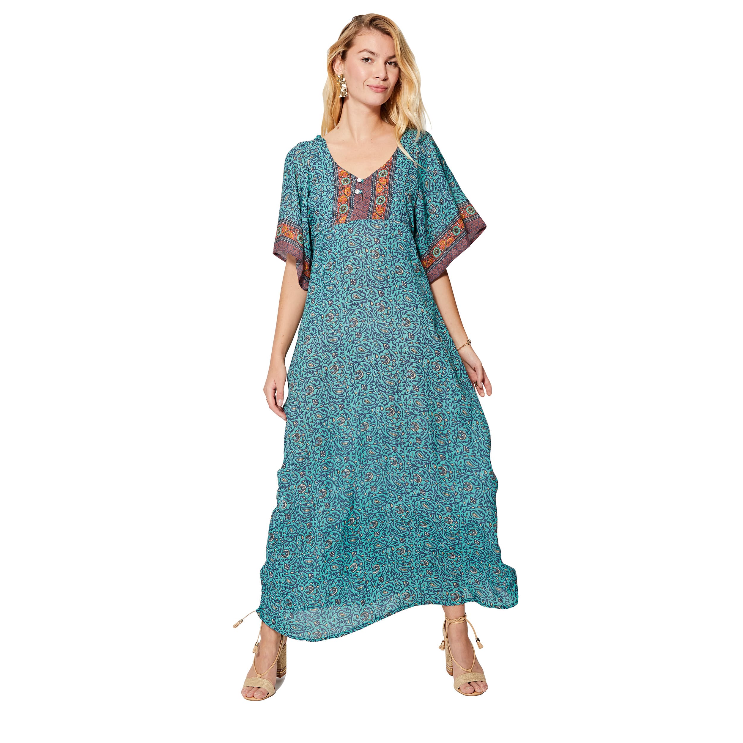 Robe été longue manches courtes Kako - Petit Prix ! - Akoustik Online