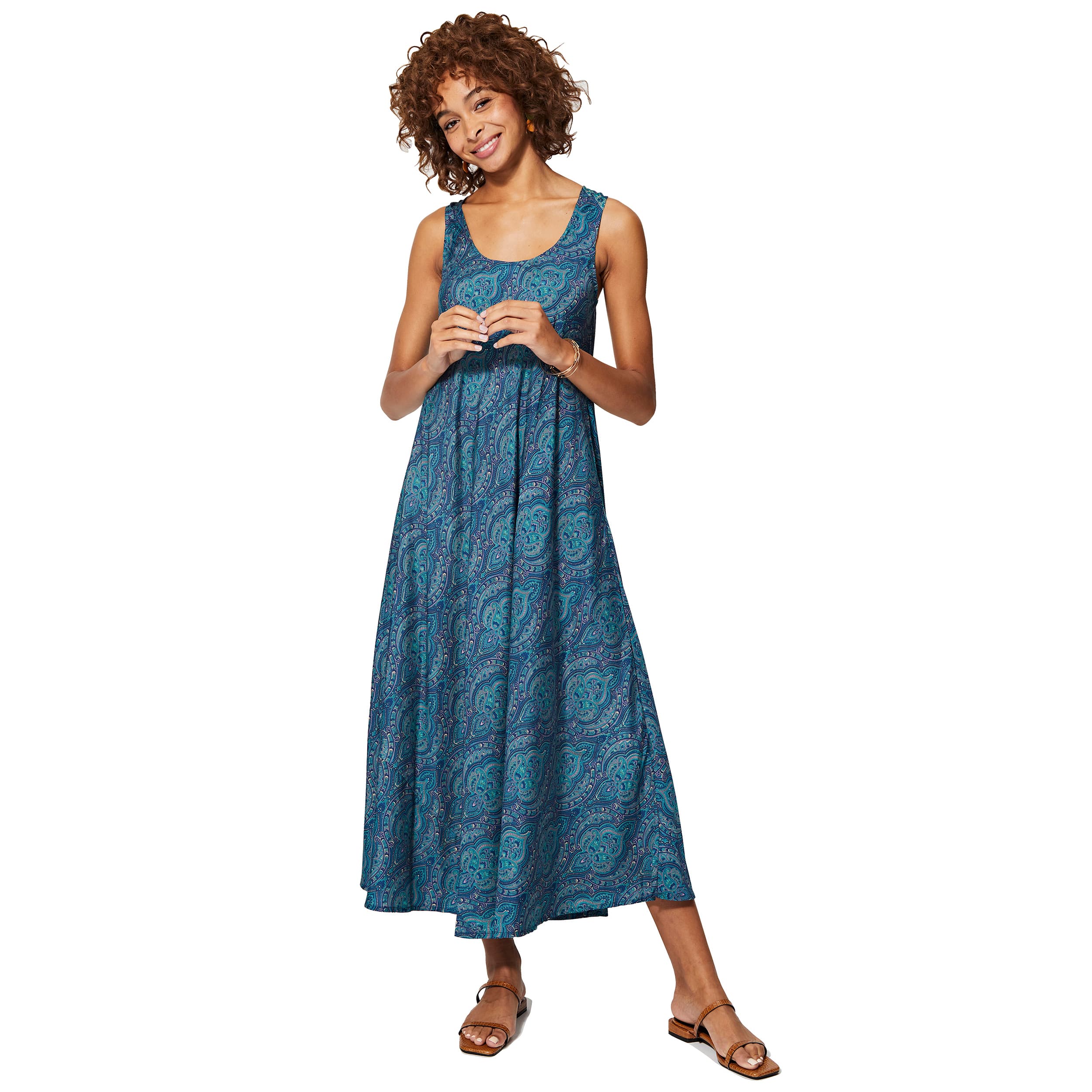 Robe été longue sans manches Komi - 100% polyester - Akoustik Online