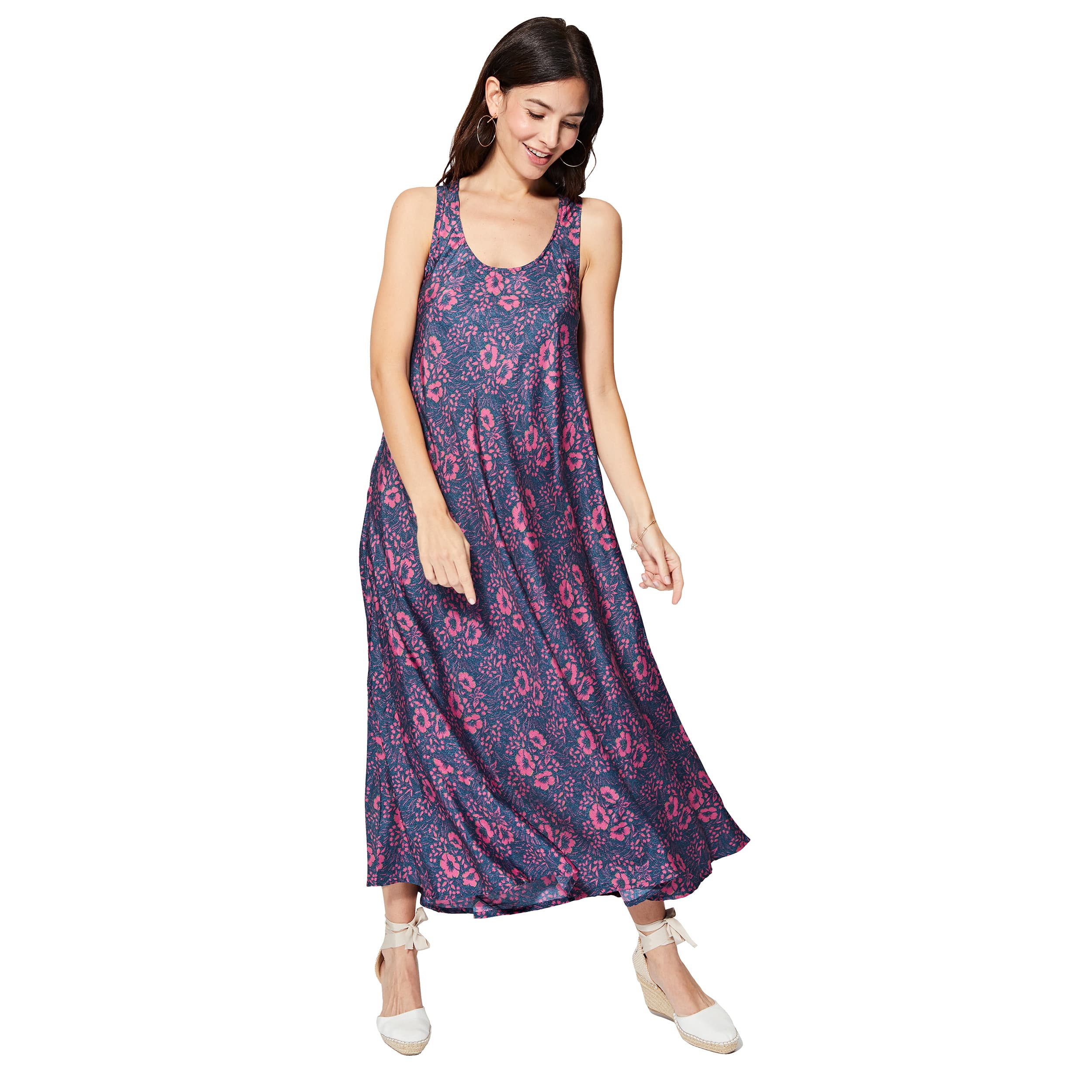 Robe été longue sans manches Kotoe - 100% polyester - Akoustik Online