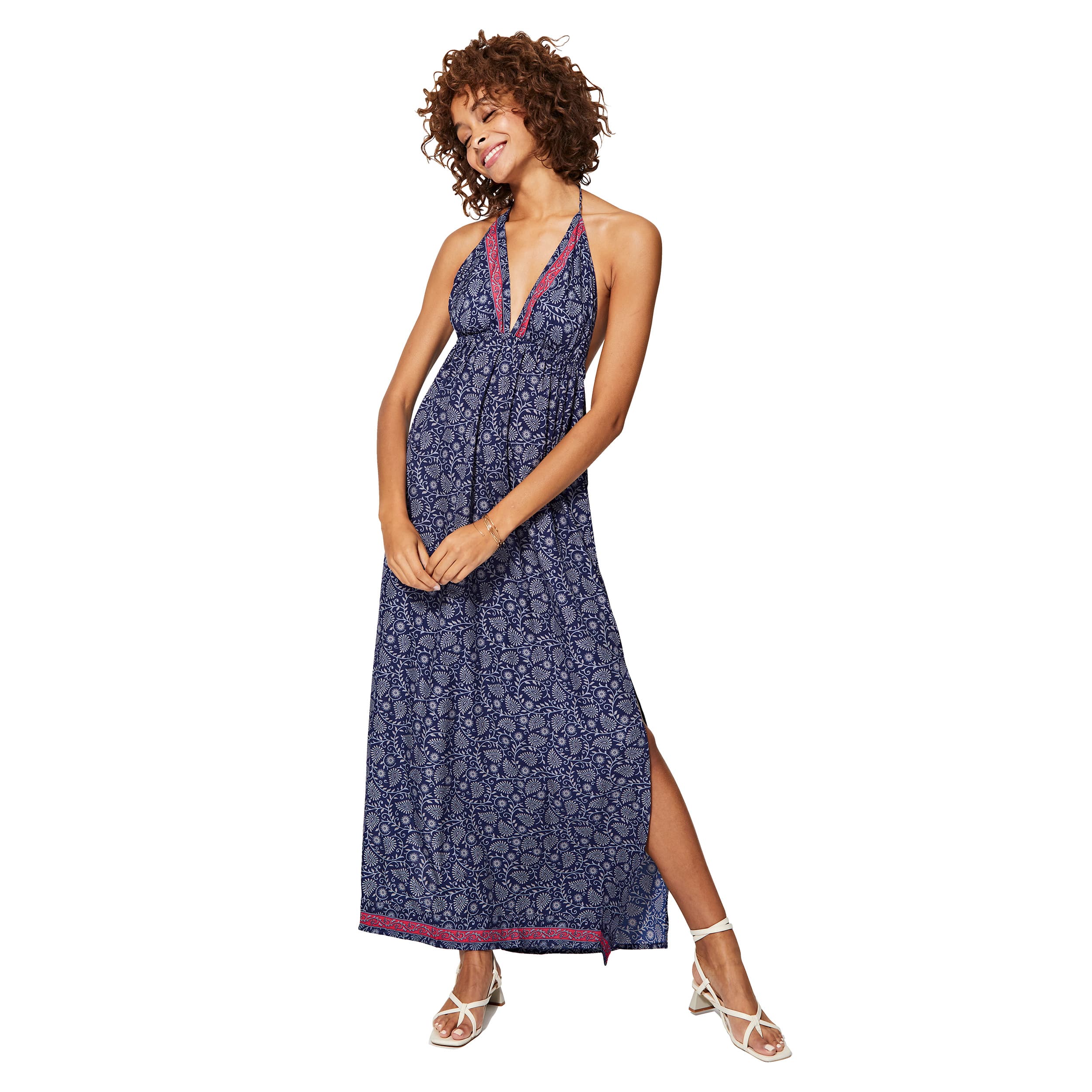 Robe été longue sans manches Kouko - 100% polyester - Akoustik Online