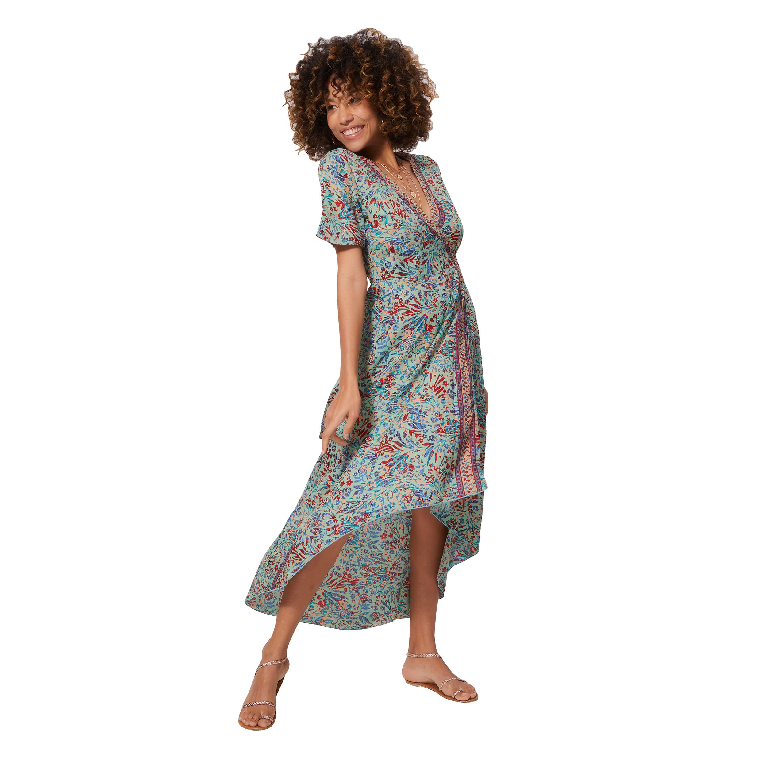 Robe été high-low manches courtes Graysen - Akoustik Online