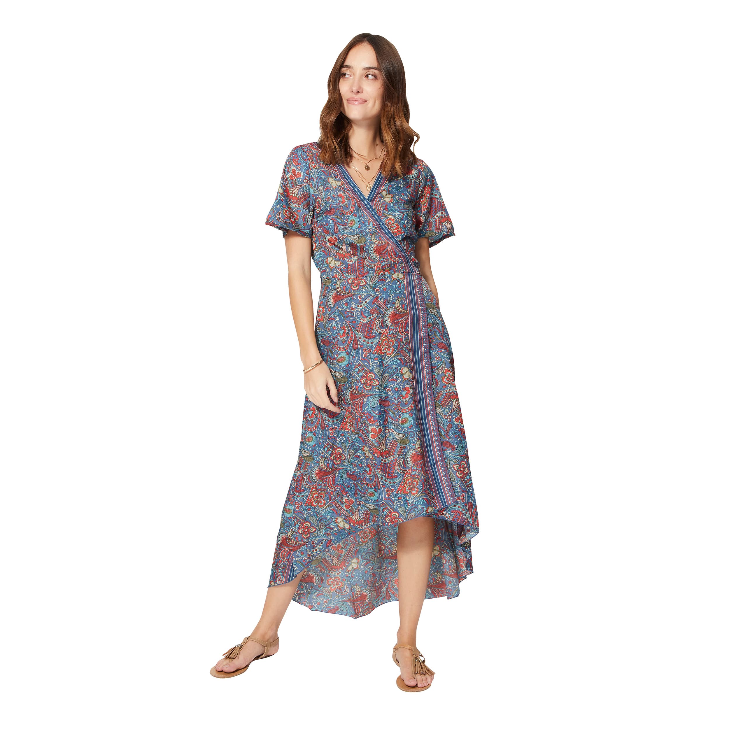 Robe été high-low manches courtes Adria - Akoustik Online