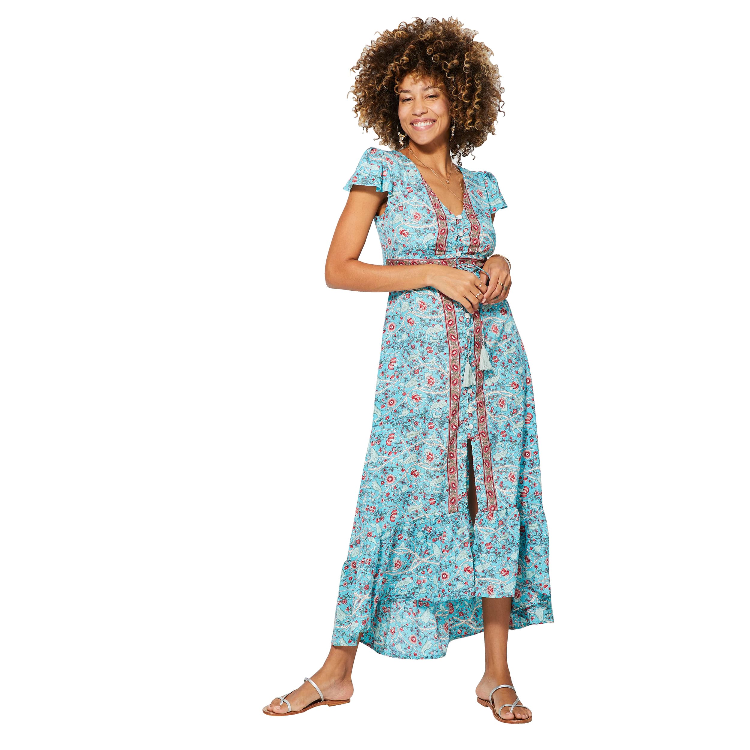 Robe été high-low manches courtes Hege - Akoustik Online