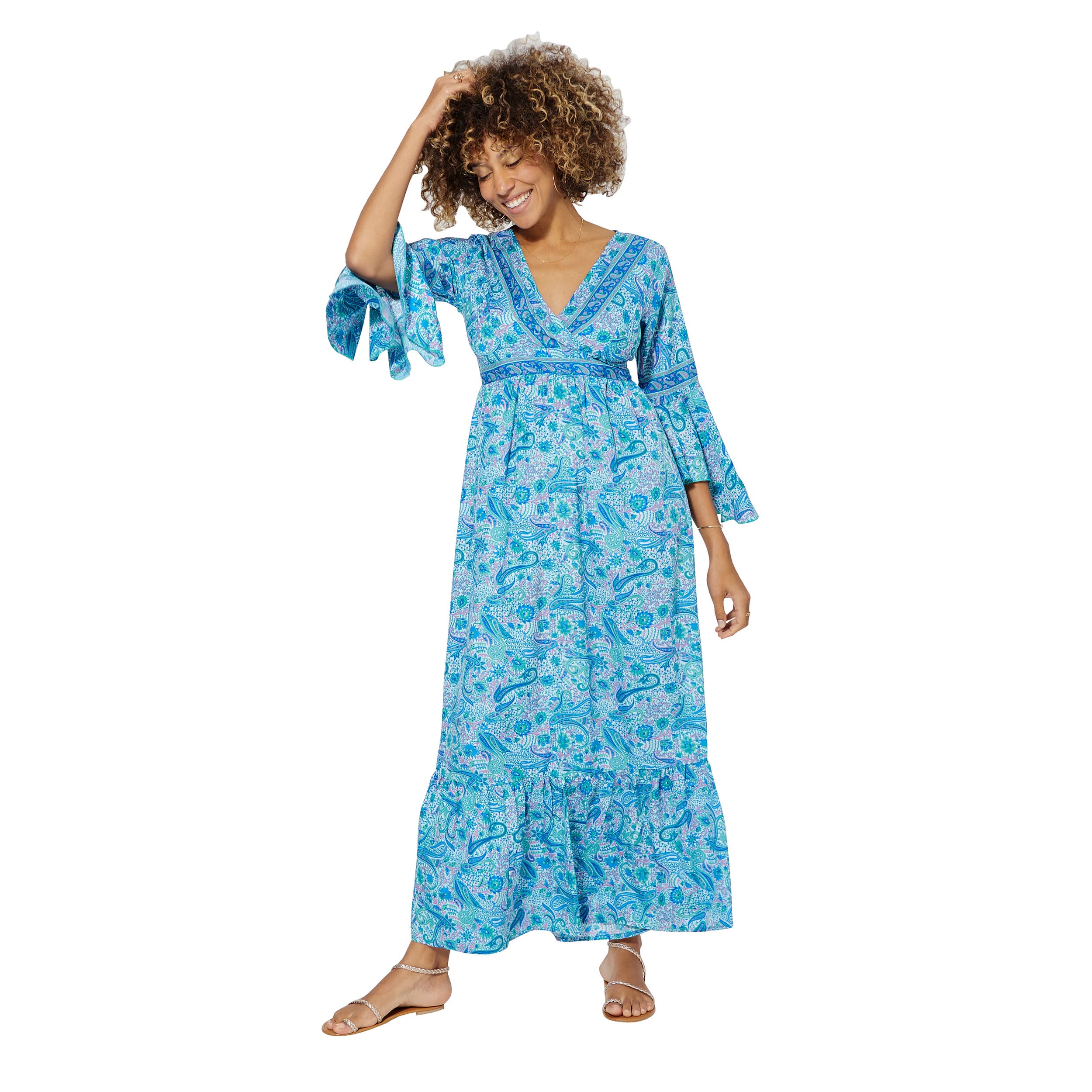 Robe été longue manches 3/4 Finlay - 100% polyester - Akoustik Online