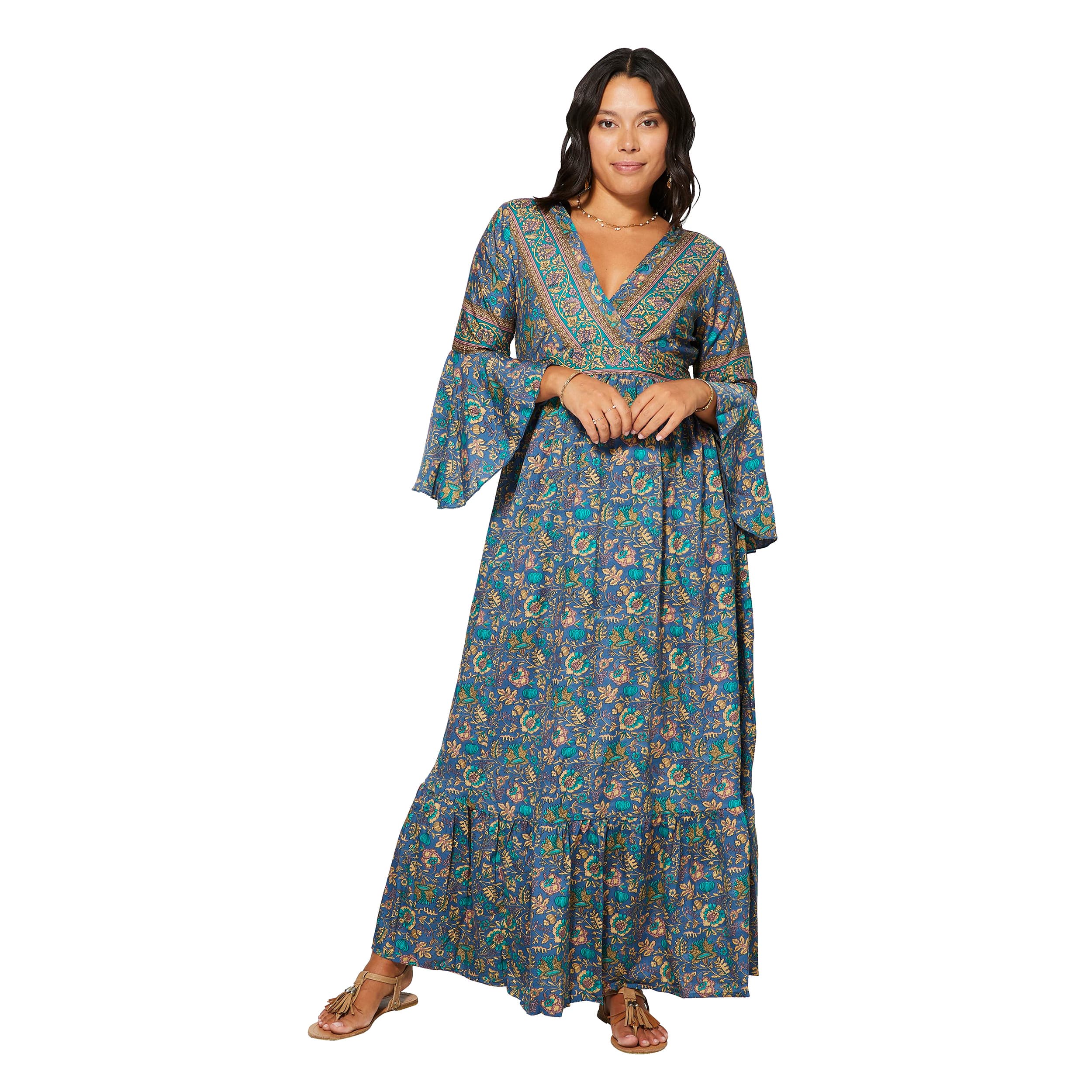 Robe été longue manches 3/4 Odalis - 100% polyester - Akoustik Online