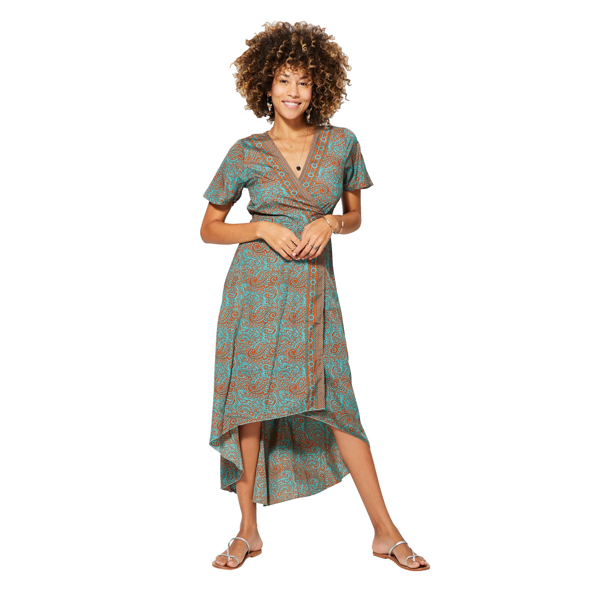 Robe été high-low manches courtes Tabitha - Akoustik Online