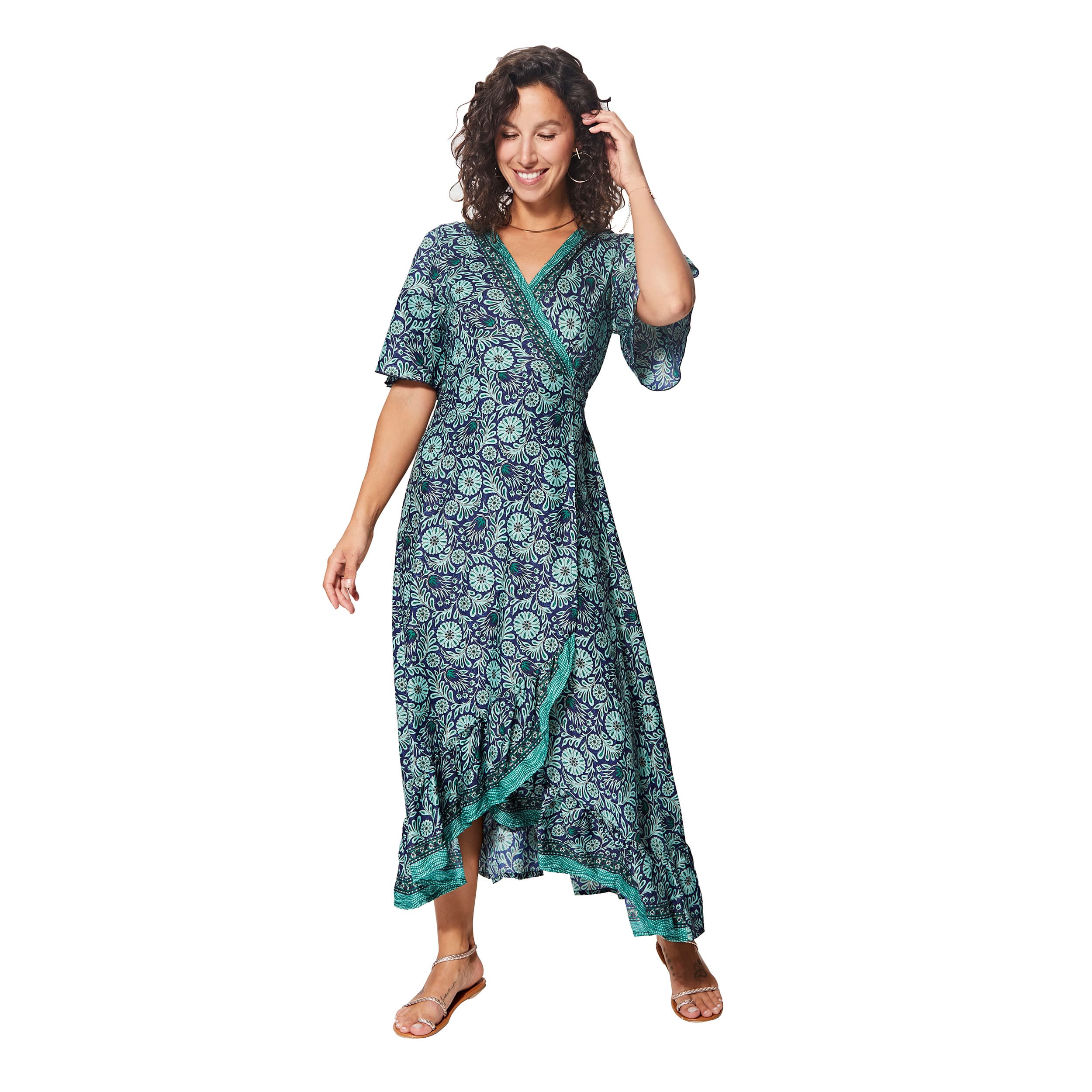Robe été longue manches courtes Ágnes - Akoustik Online