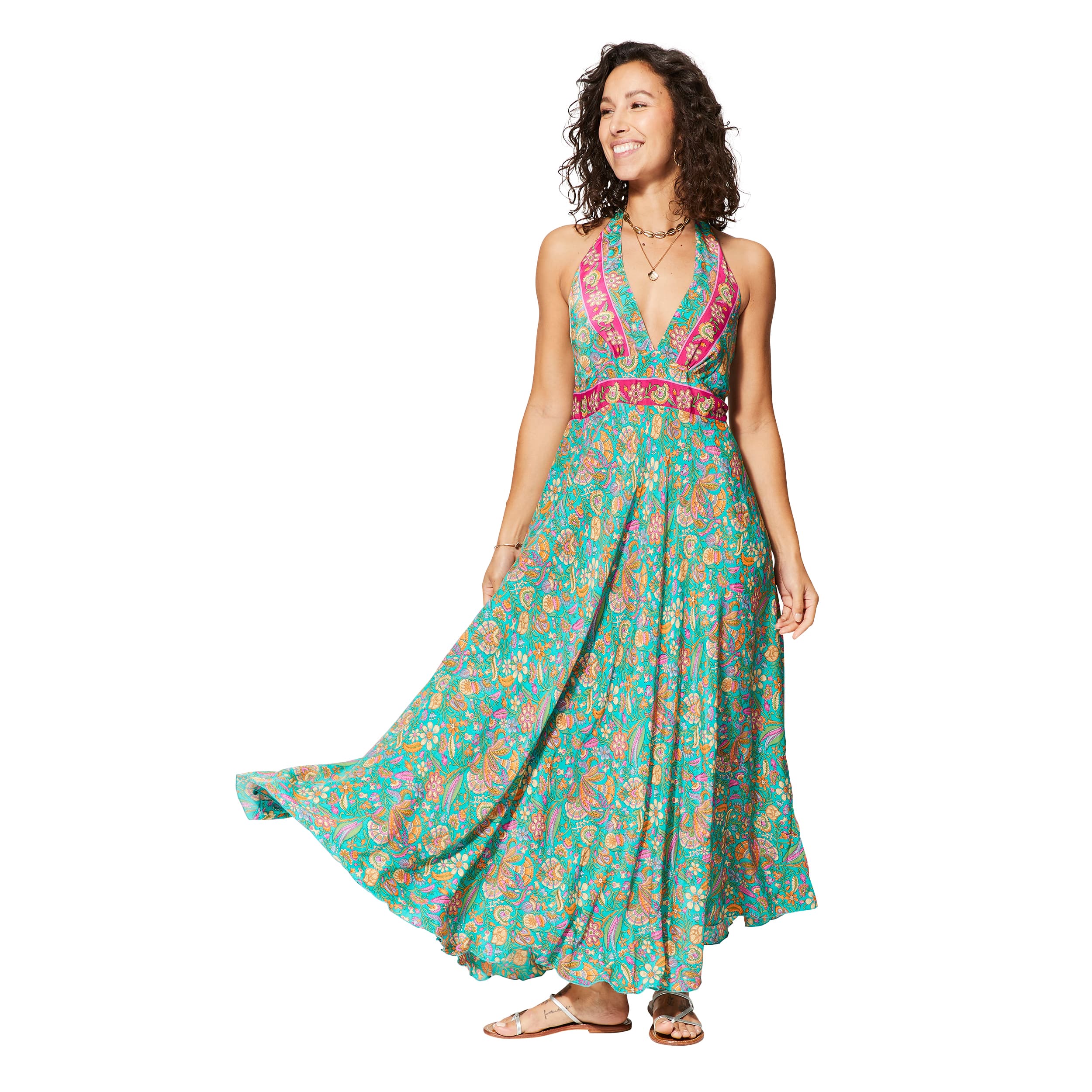 Robe été longue sans manches Lynton - 100% polyester - Akoustik Online