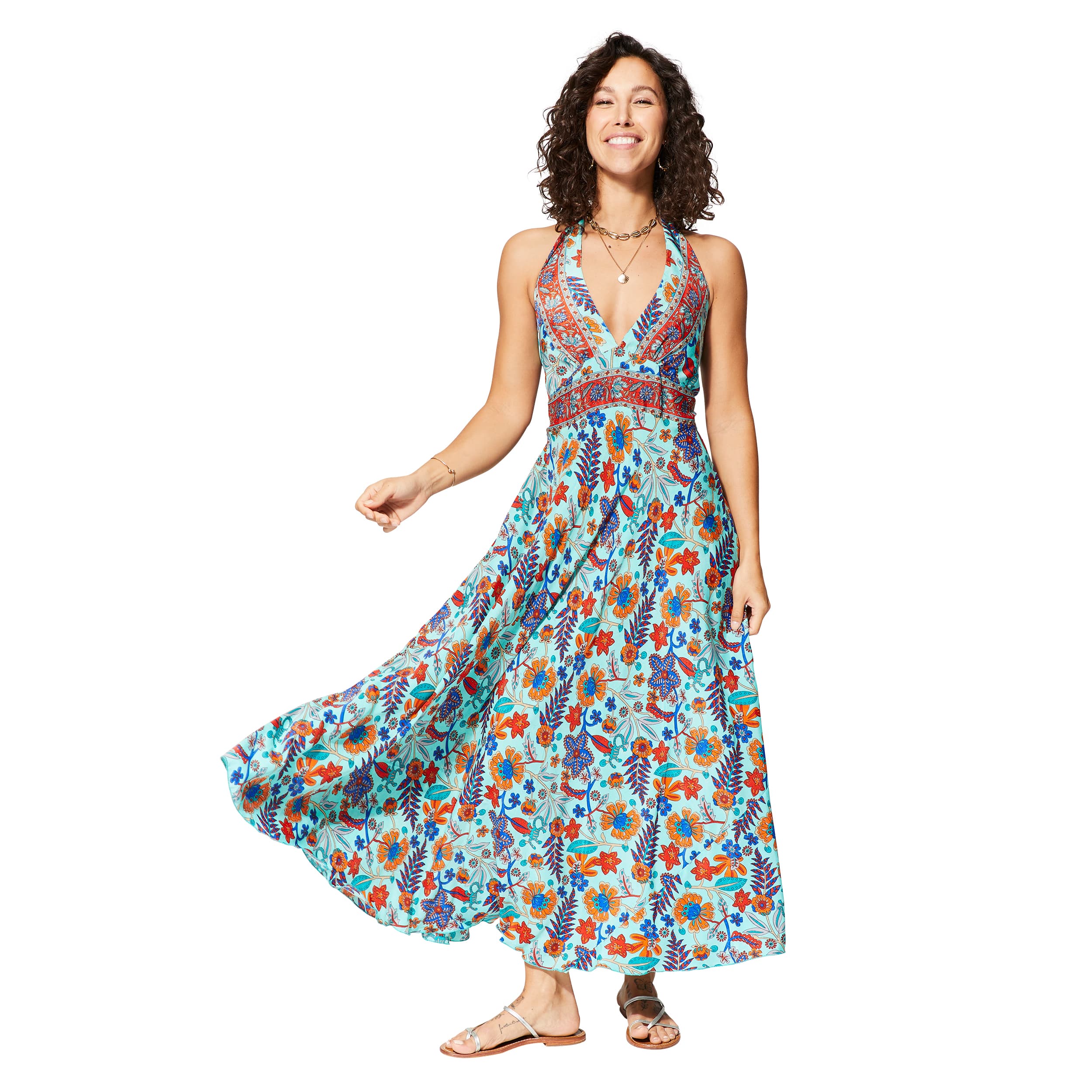 Robe été longue sans manches Gillis - 100% polyester - Akoustik Online
