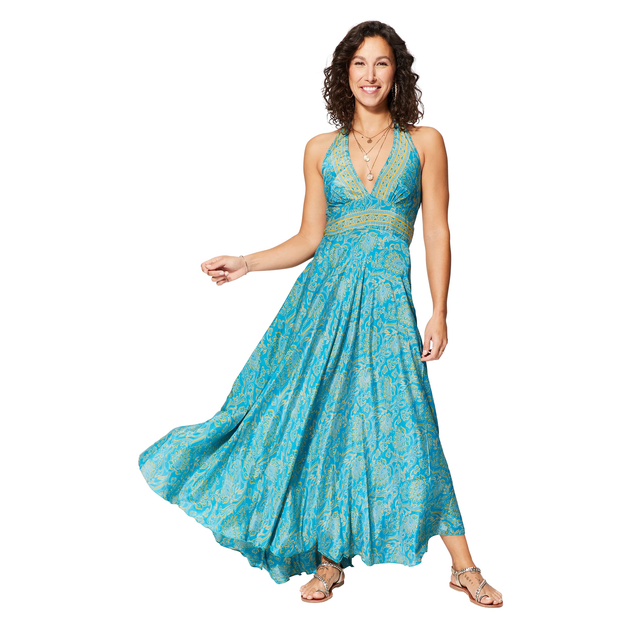 Robe été longue sans manches Jinan - 100% polyester - Akoustik Online