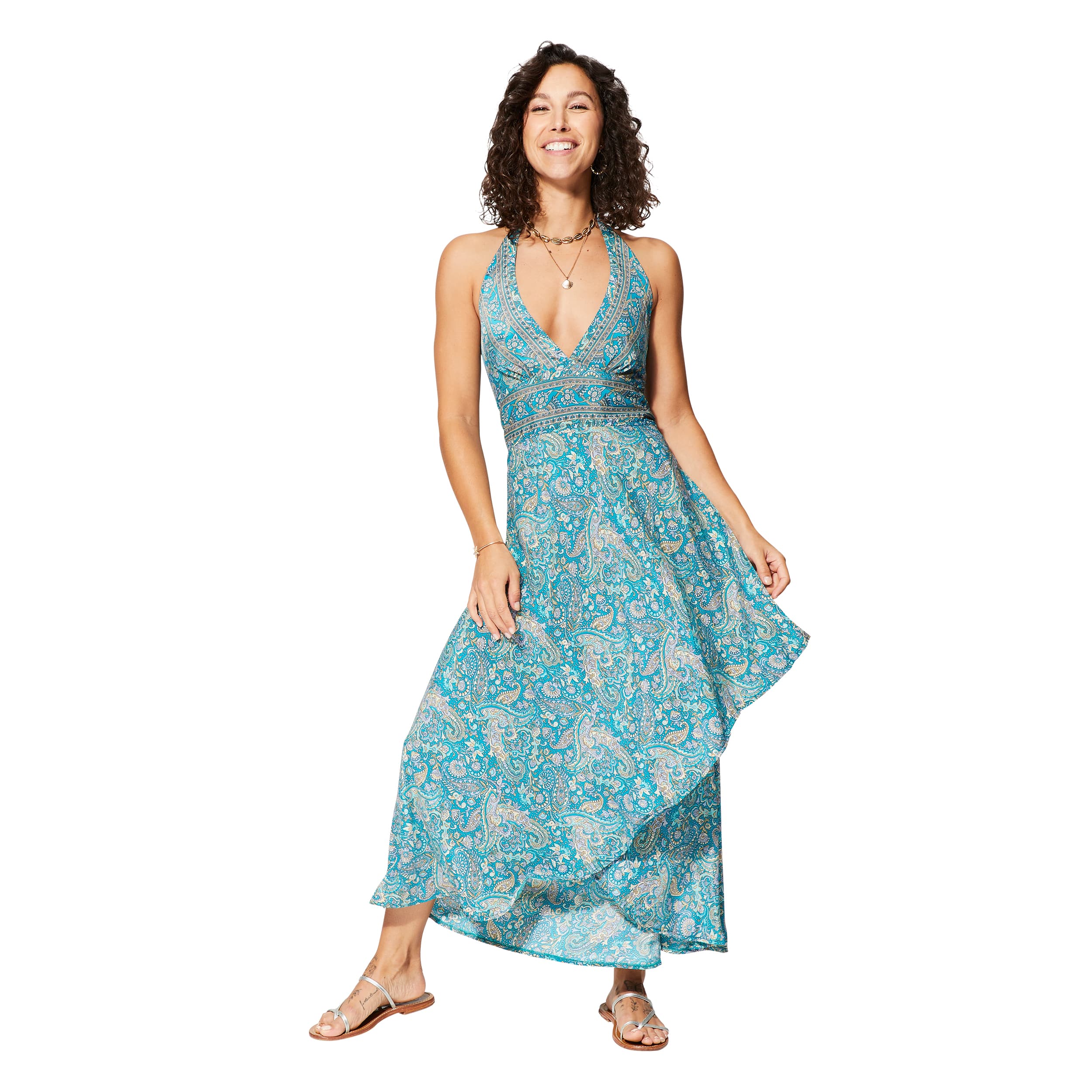 Robe été longue sans manches Tomas - 100% polyester - Akoustik Online