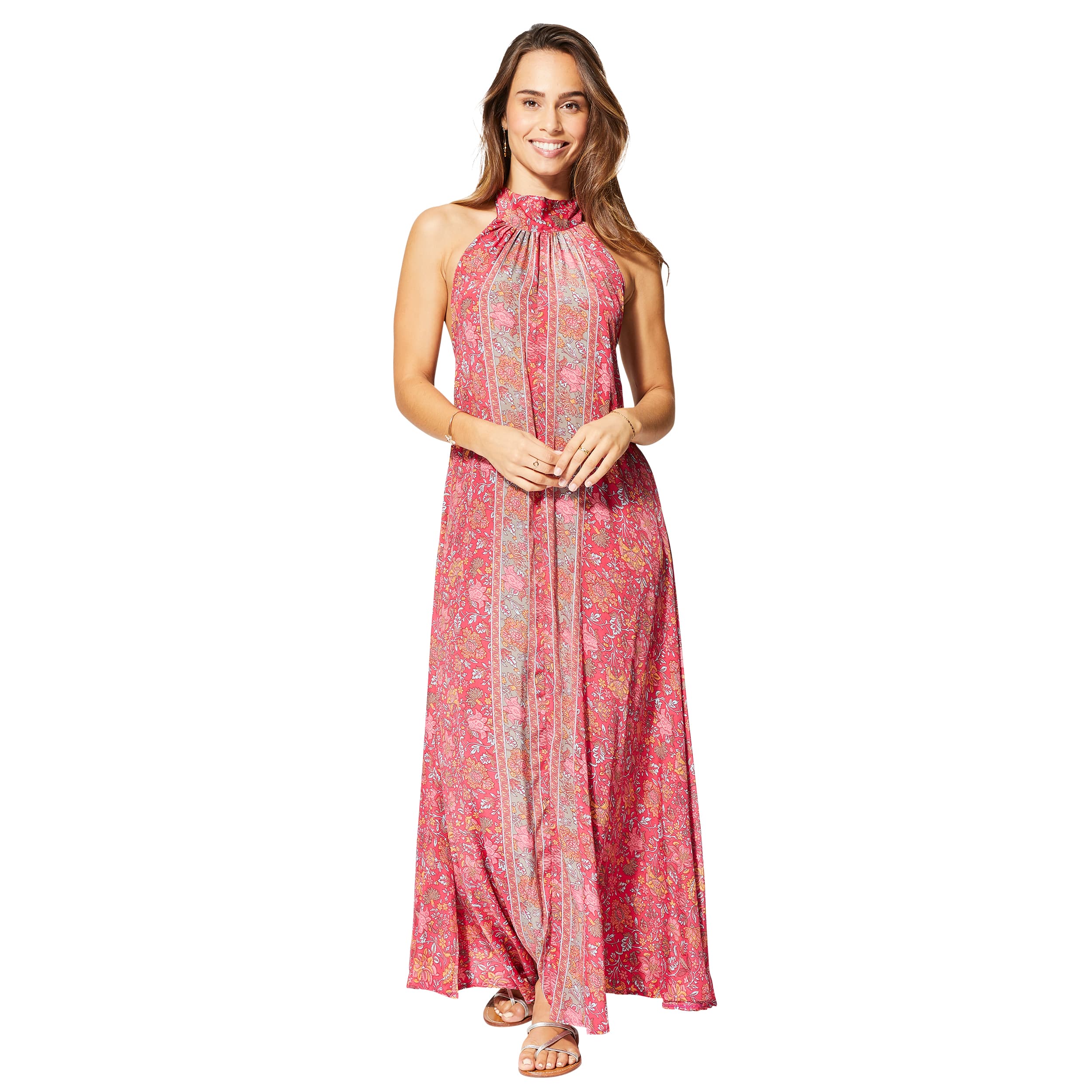 Robe été longue sans manches Kaley - 100% polyester - Akoustik Online