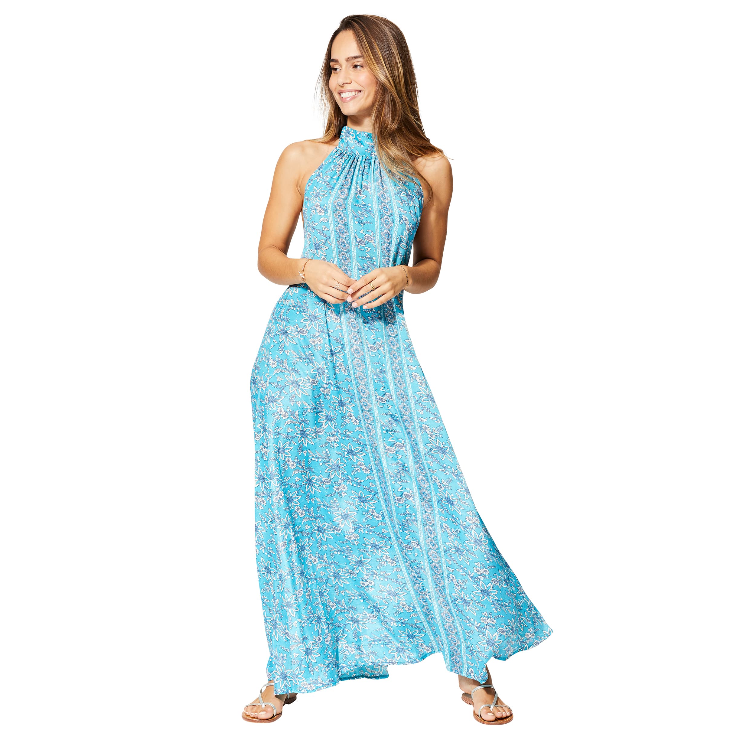 Robe été longue sans manches Éabha - 100% polyester - Akoustik Online